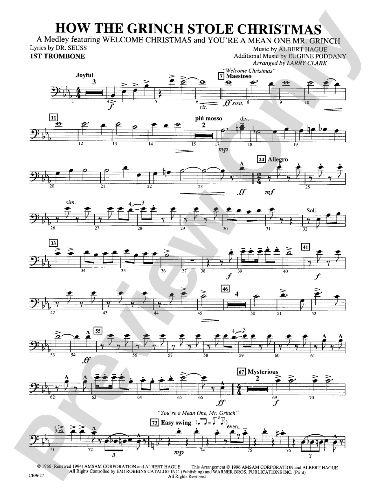 How the Grinch Stole Christmas: 1st Trombone