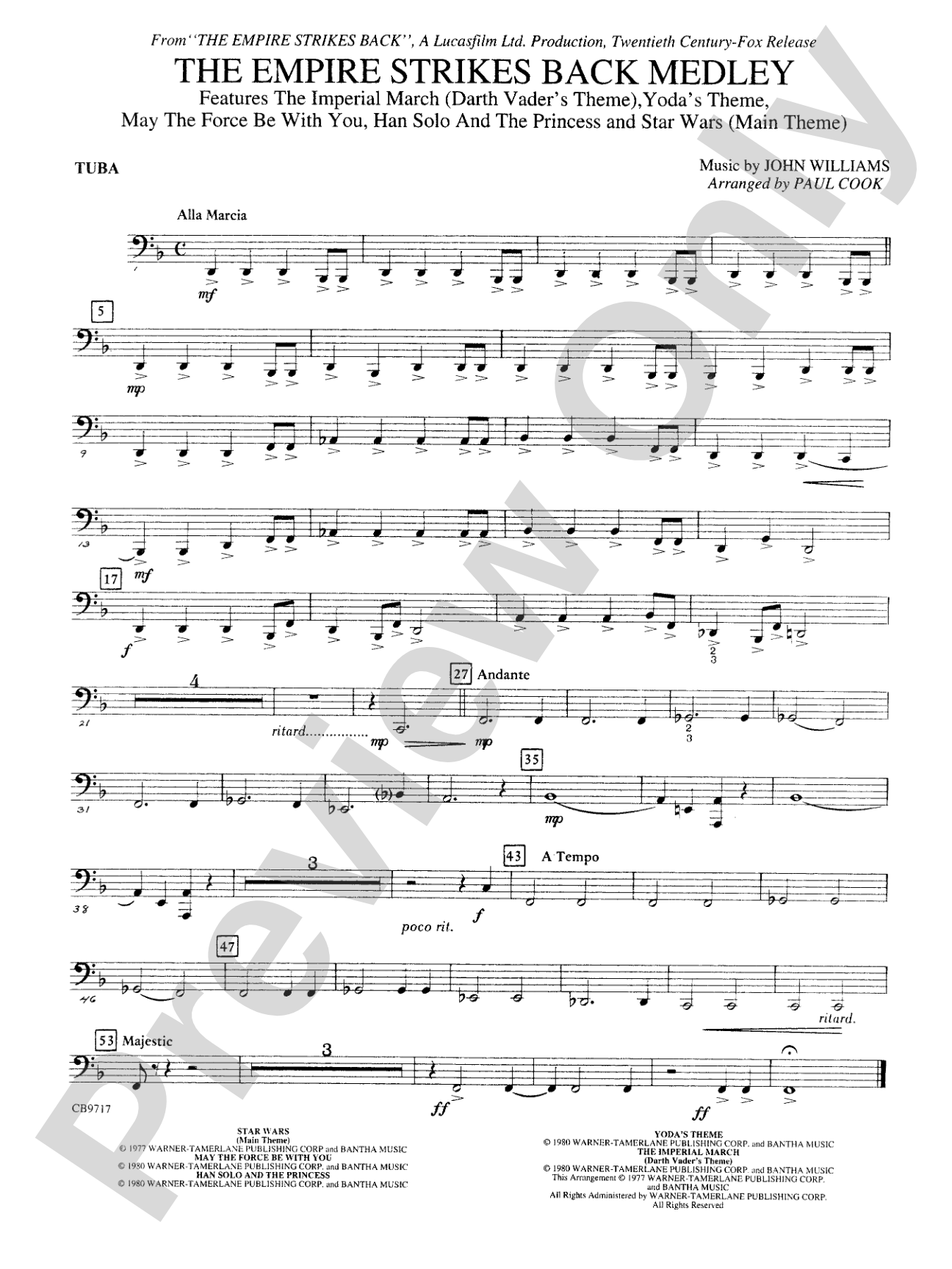 The Empire Strikes Back Medley: Tuba