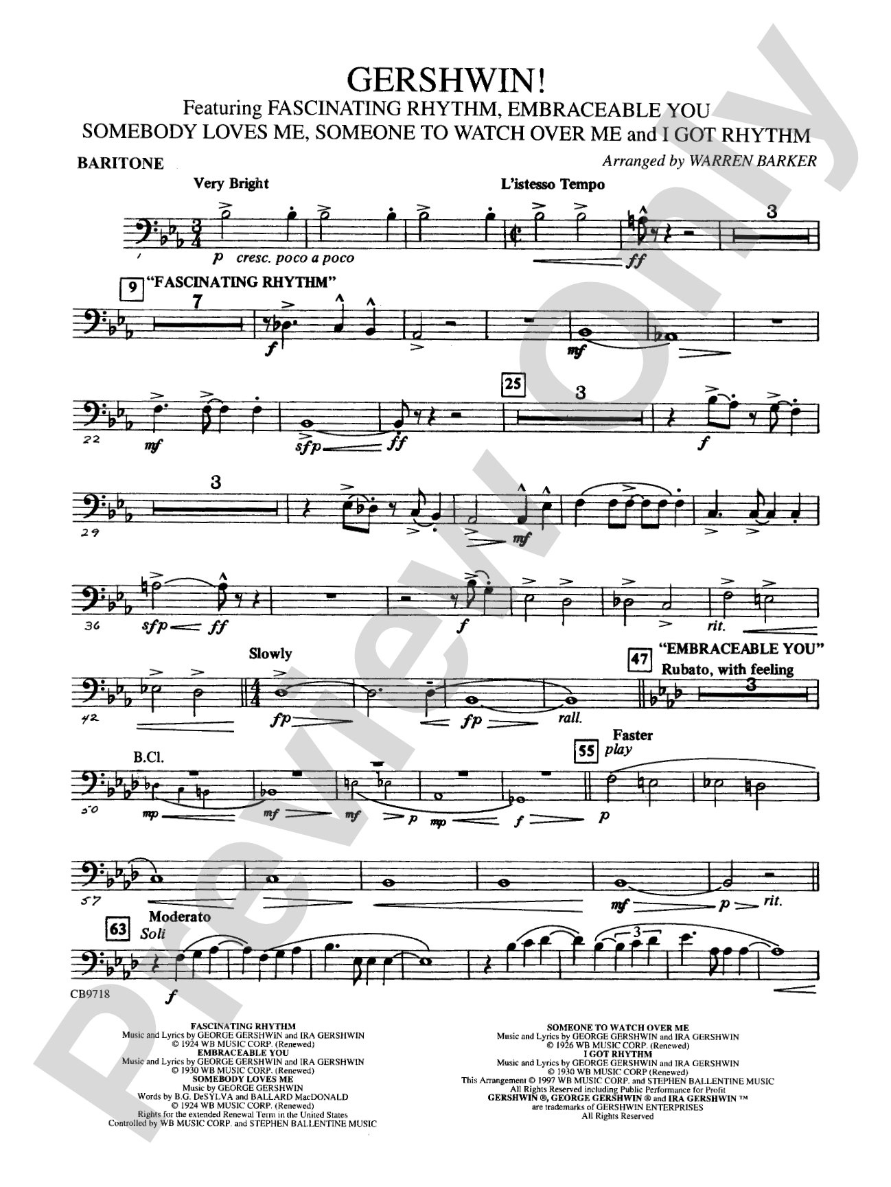 Gershwin! (Medley): Baritone B.C.