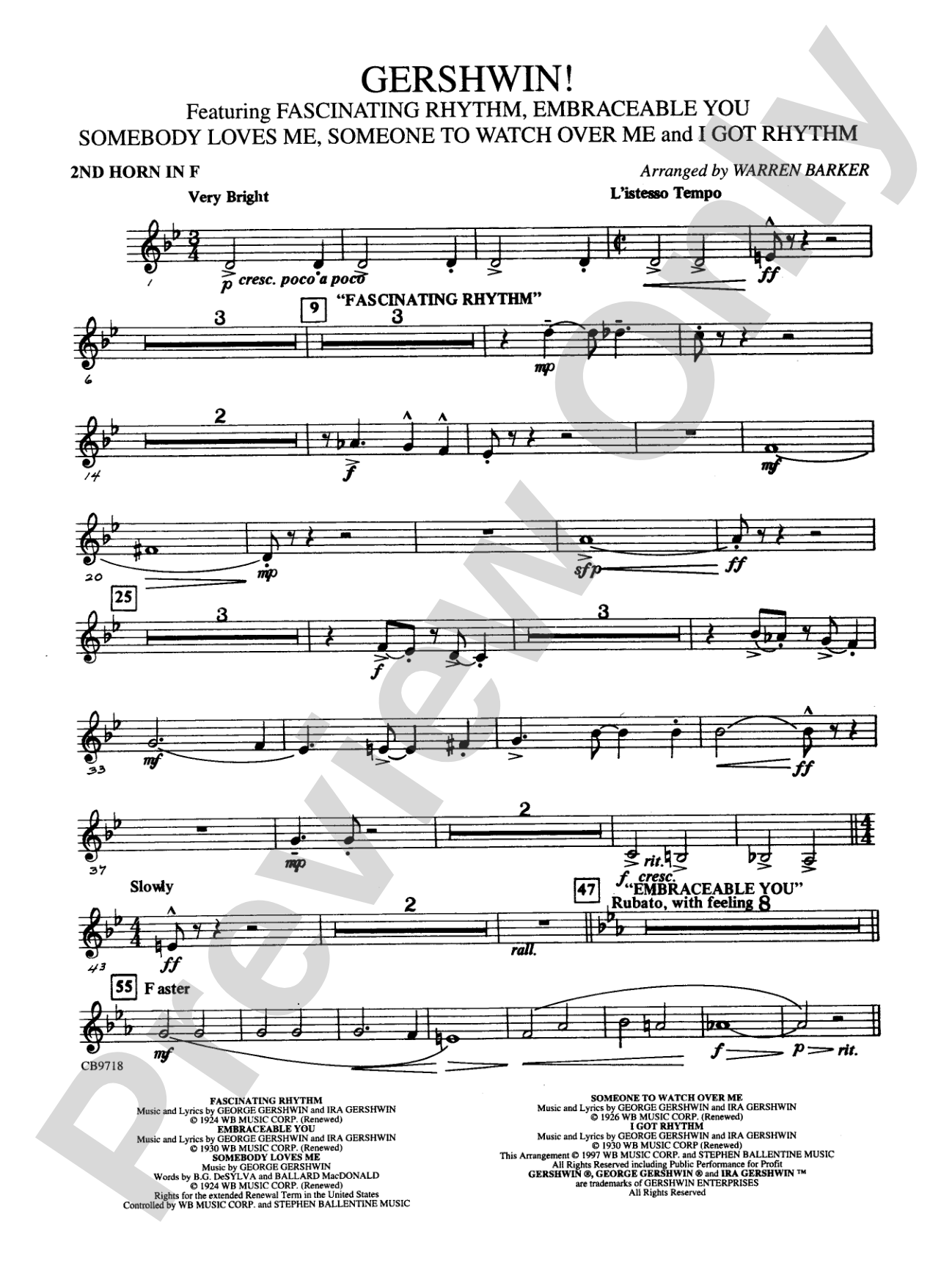Gershwin! (Medley): 2nd F Horn