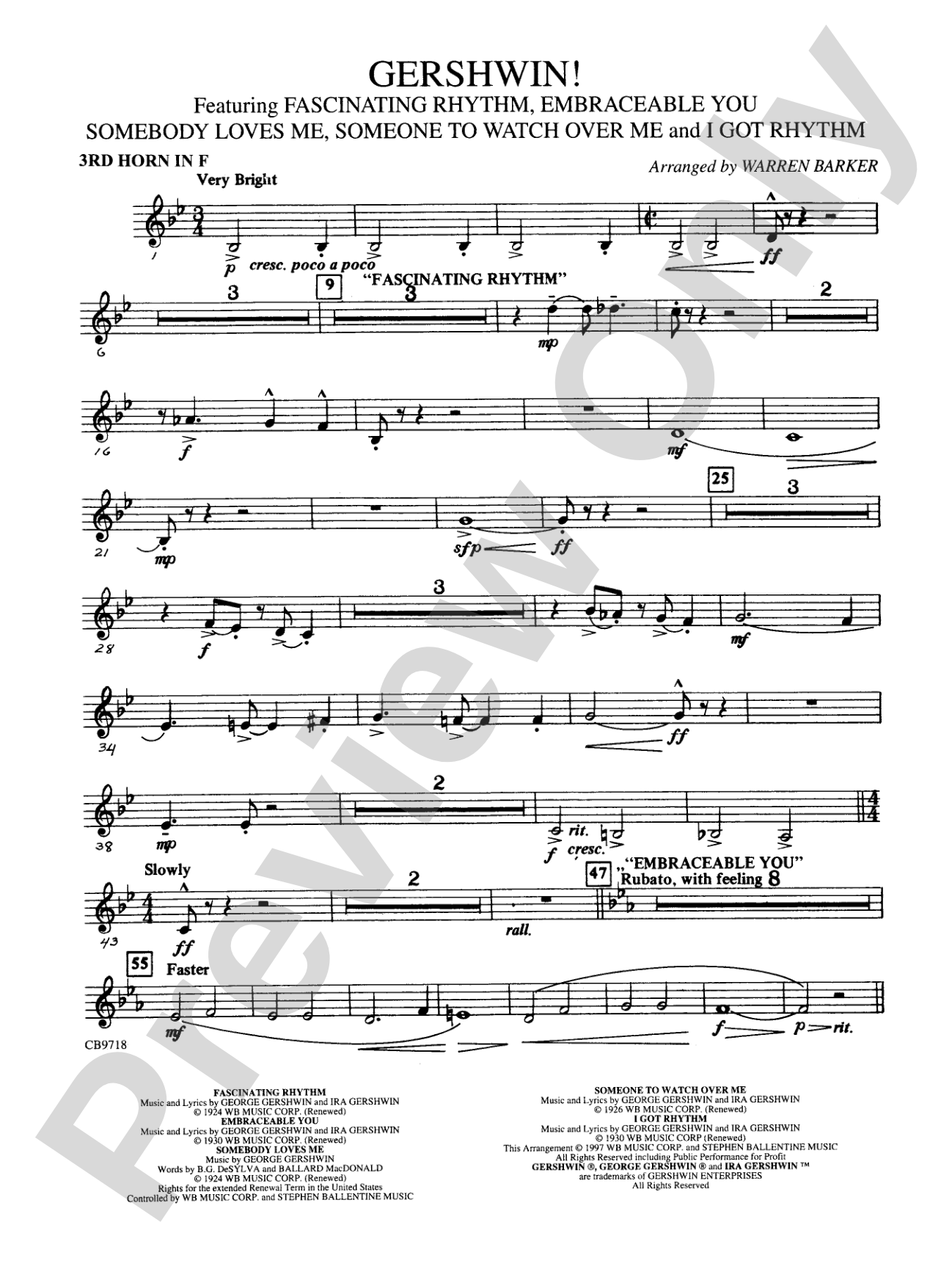 Gershwin! (Medley): 3rd F Horn