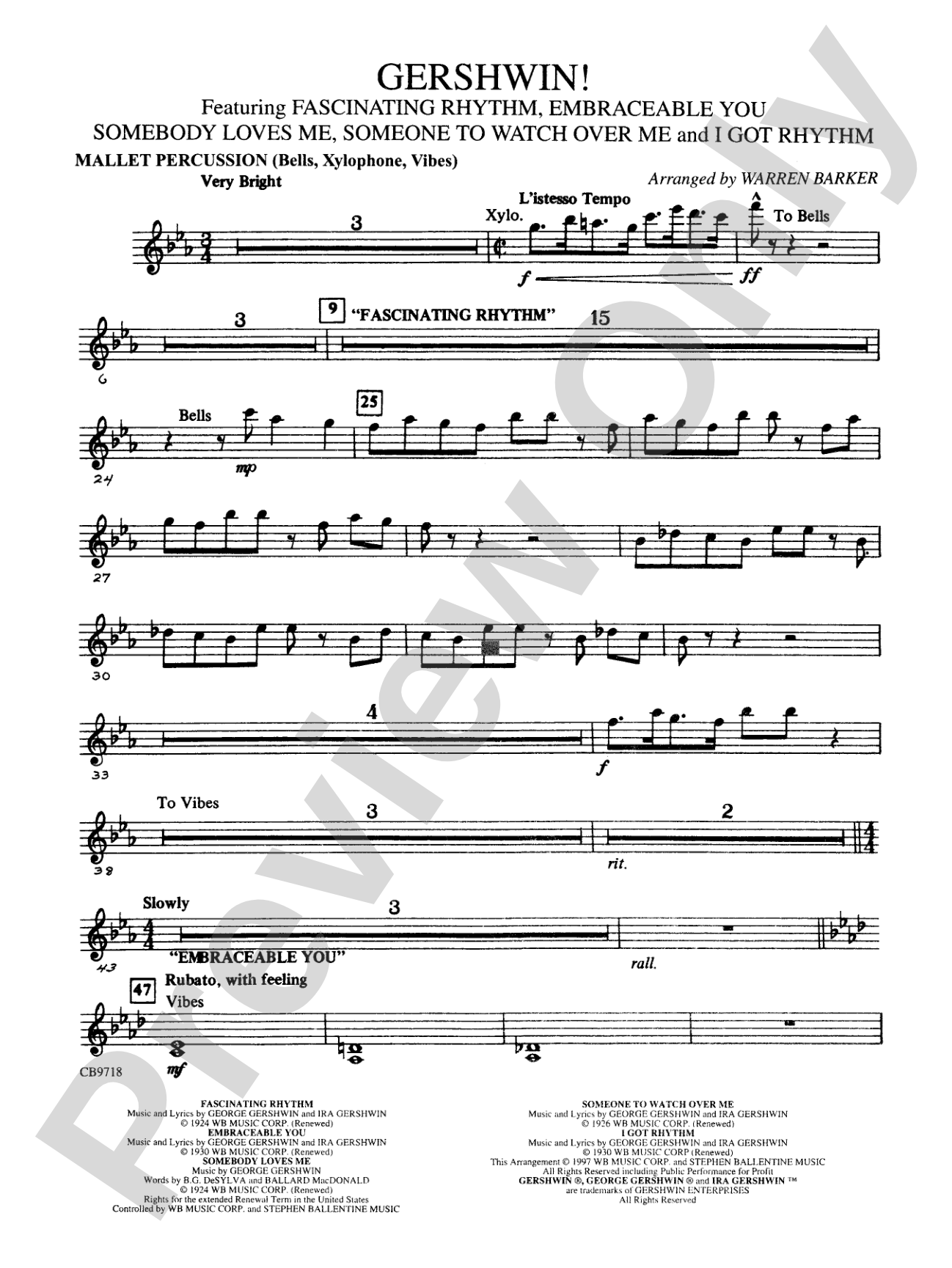 Gershwin! (Medley): Mallets