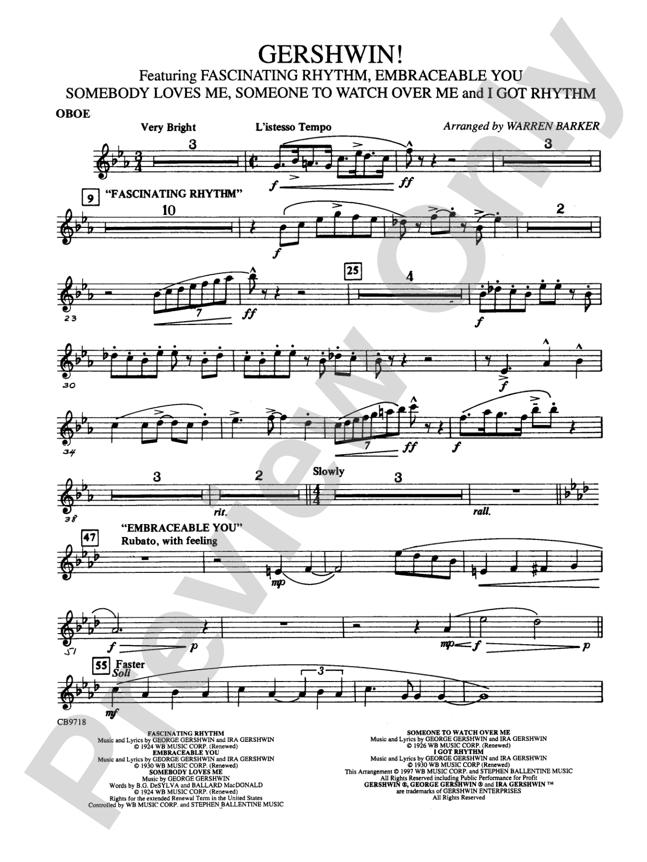 Gershwin! (Medley): Oboe
