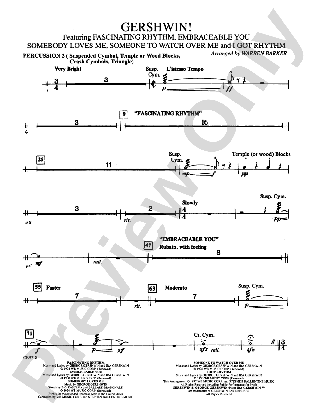 Gershwin! (Medley): 2nd Percussion
