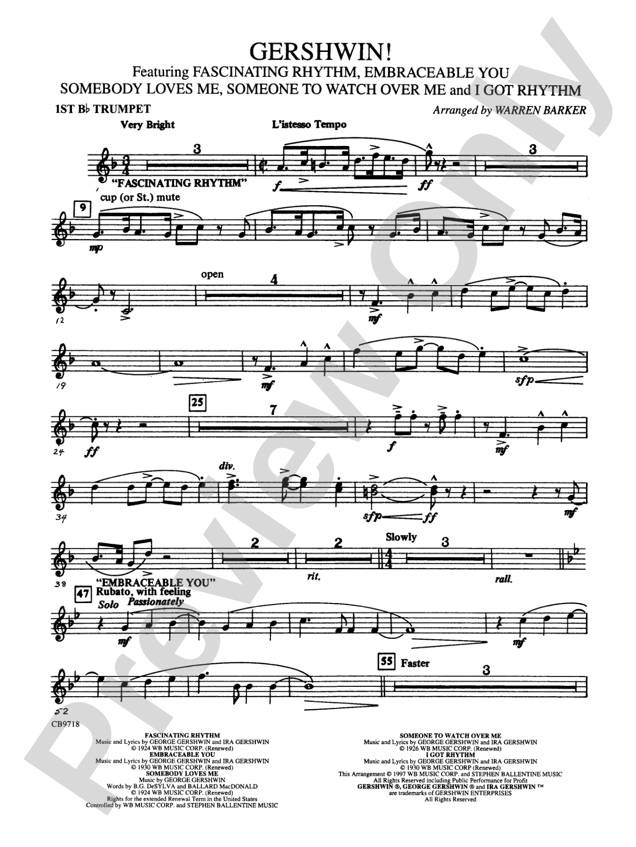 Gershwin! (Medley): 1st B-flat Trumpet