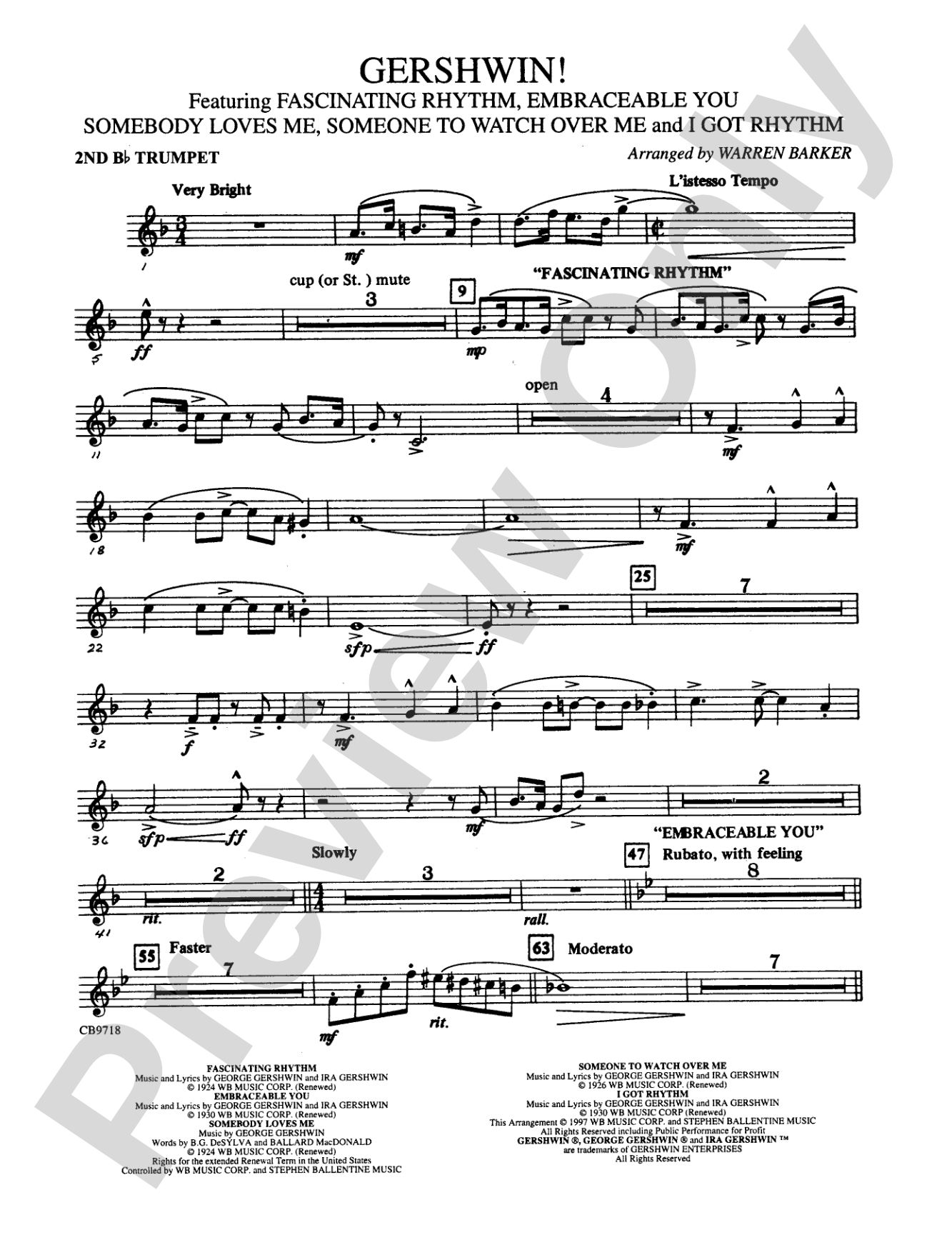 Gershwin! (Medley): 2nd B-flat Trumpet