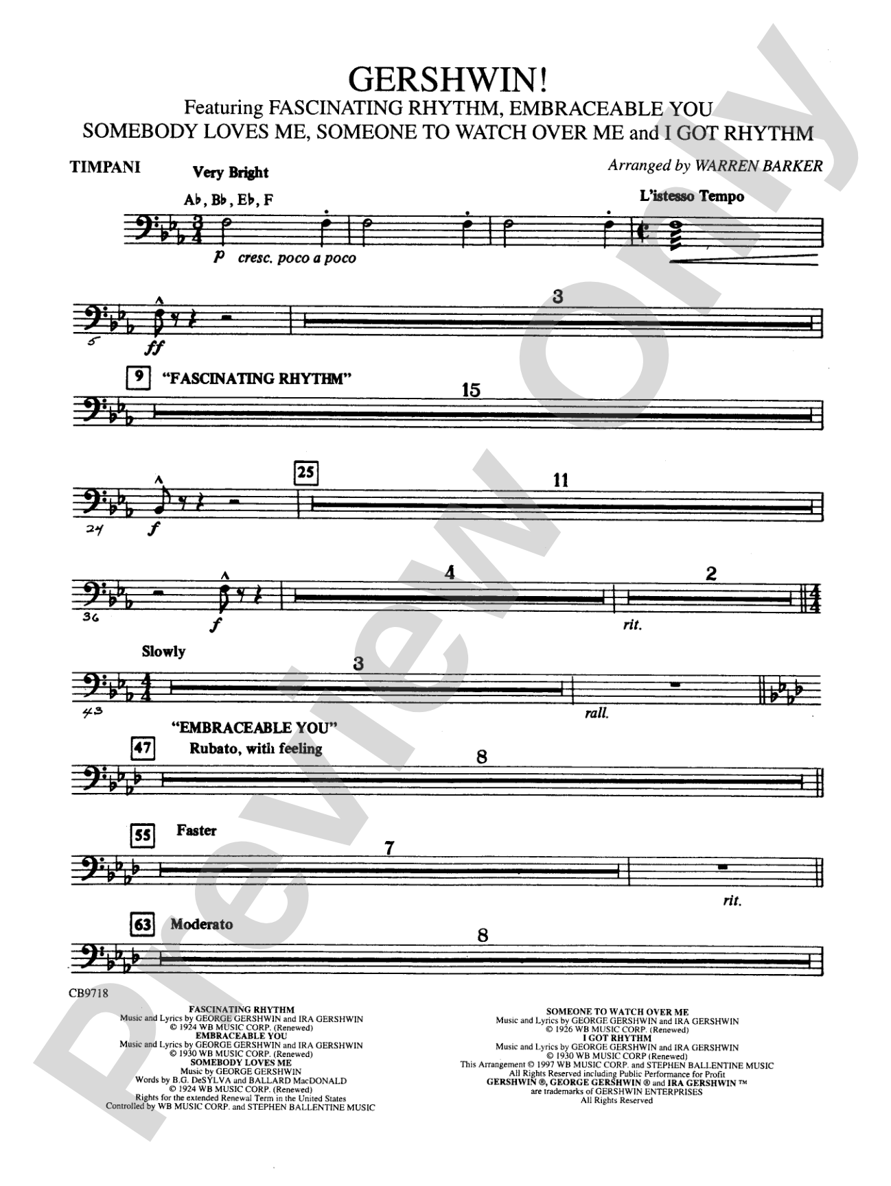 Gershwin! (Medley): Timpani