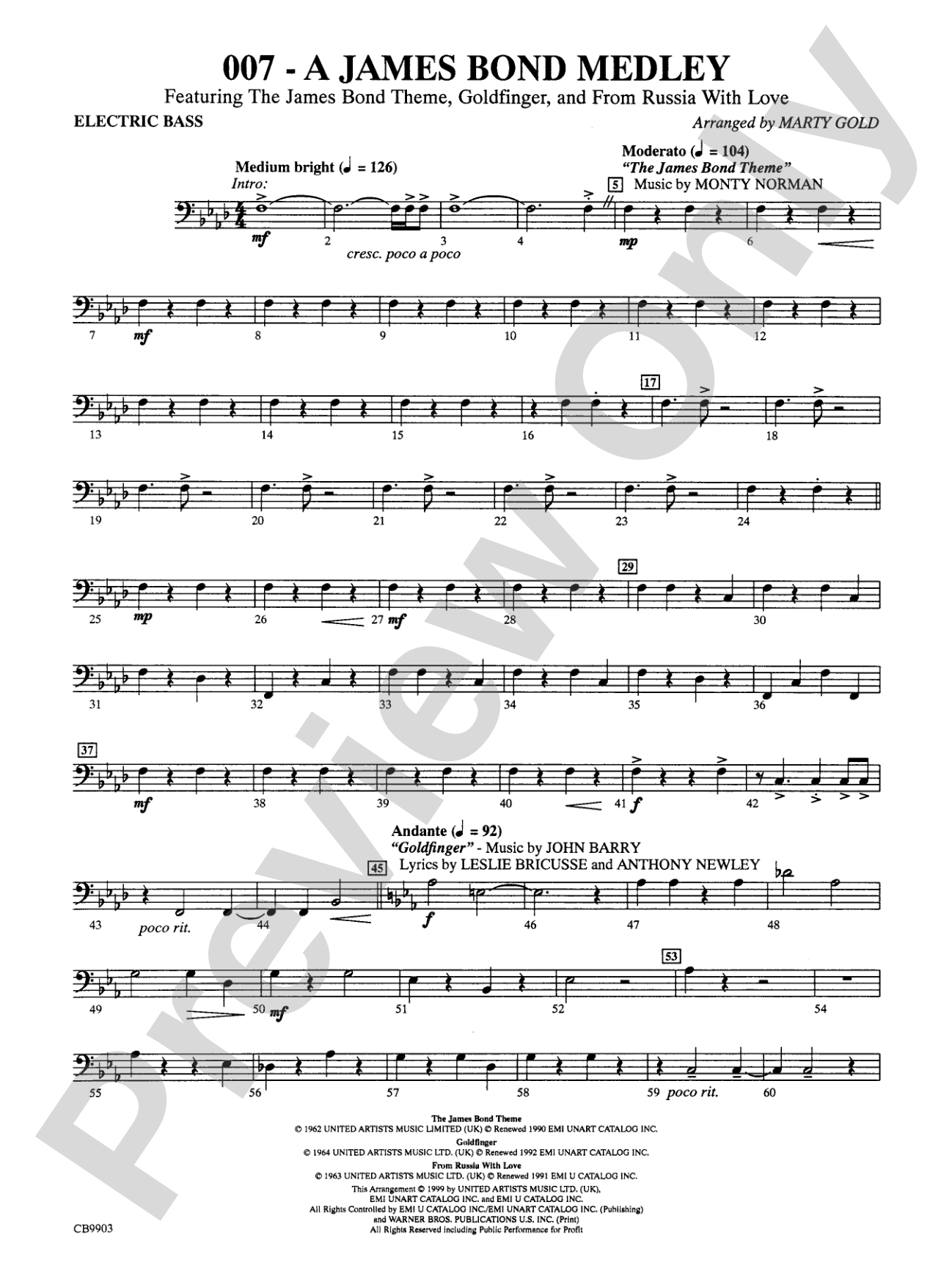 007 -- A James Bond Medley: String Bass