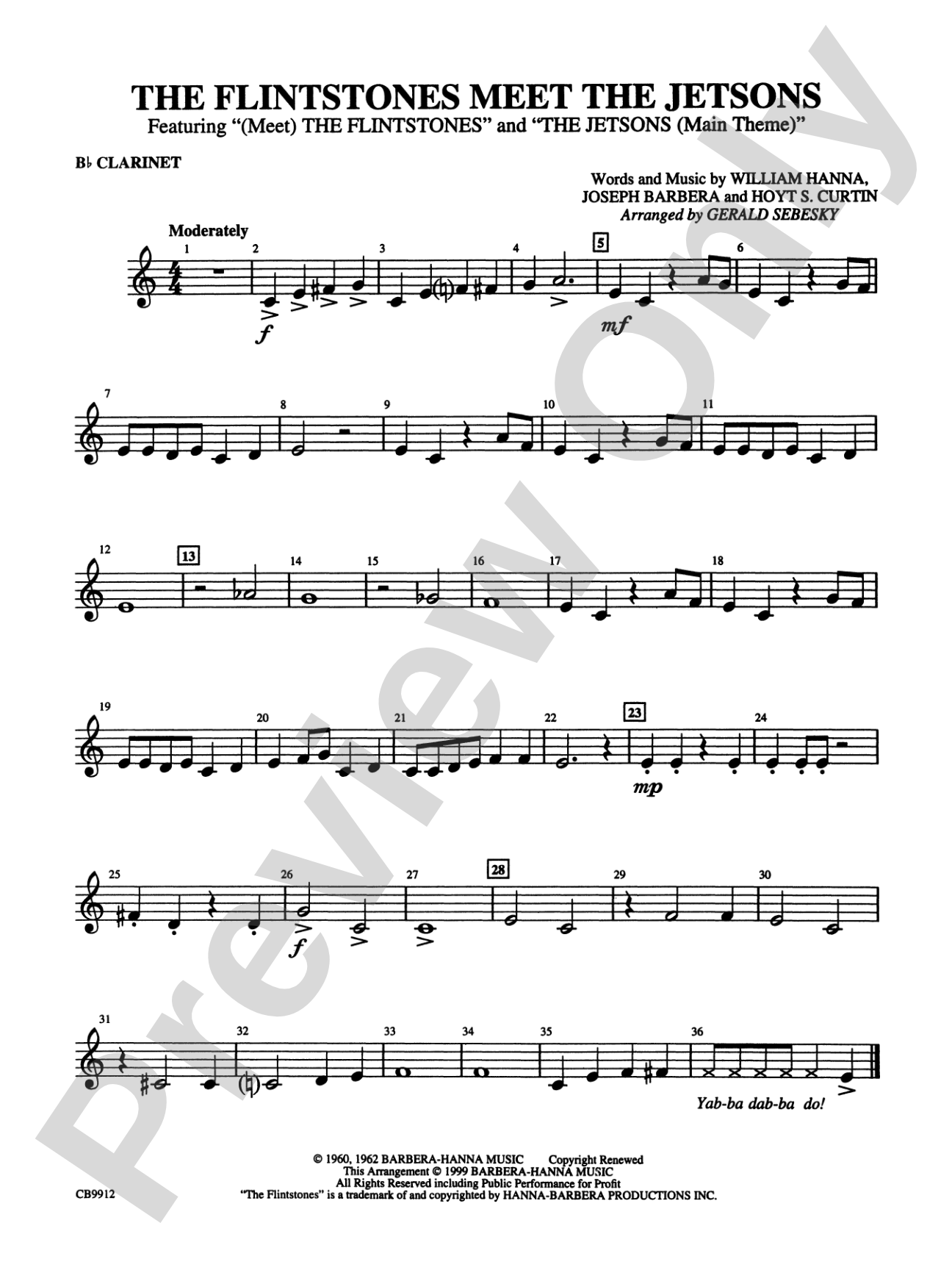 The Flintstones Meet the Jetsons: 1st B-flat Clarinet