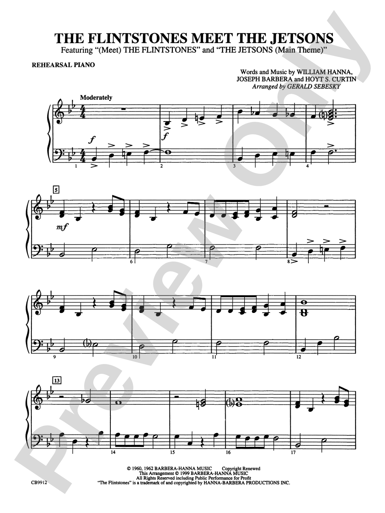 The Flintstones Meet the Jetsons: Piano Accompaniment