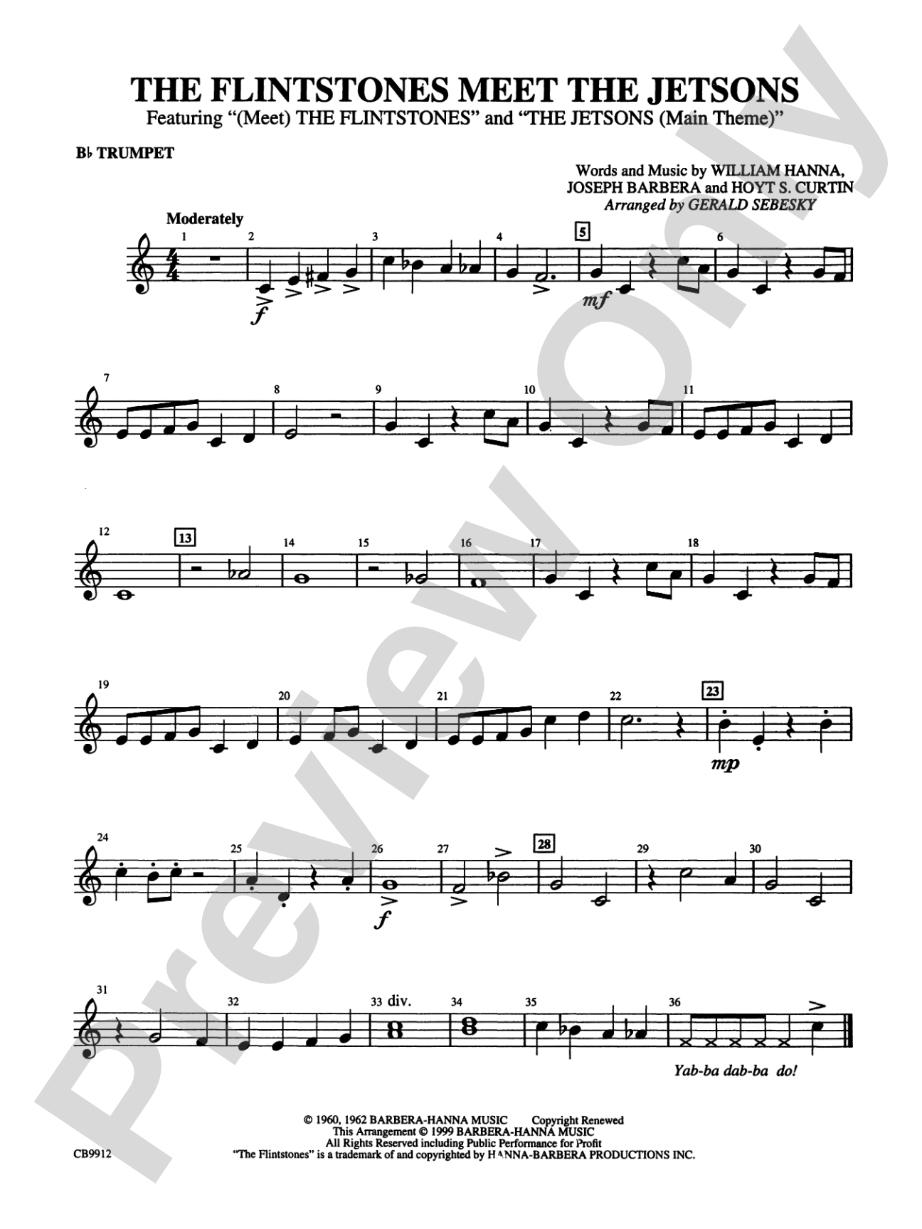 The Flintstones Meet the Jetsons: 1st B-flat Trumpet