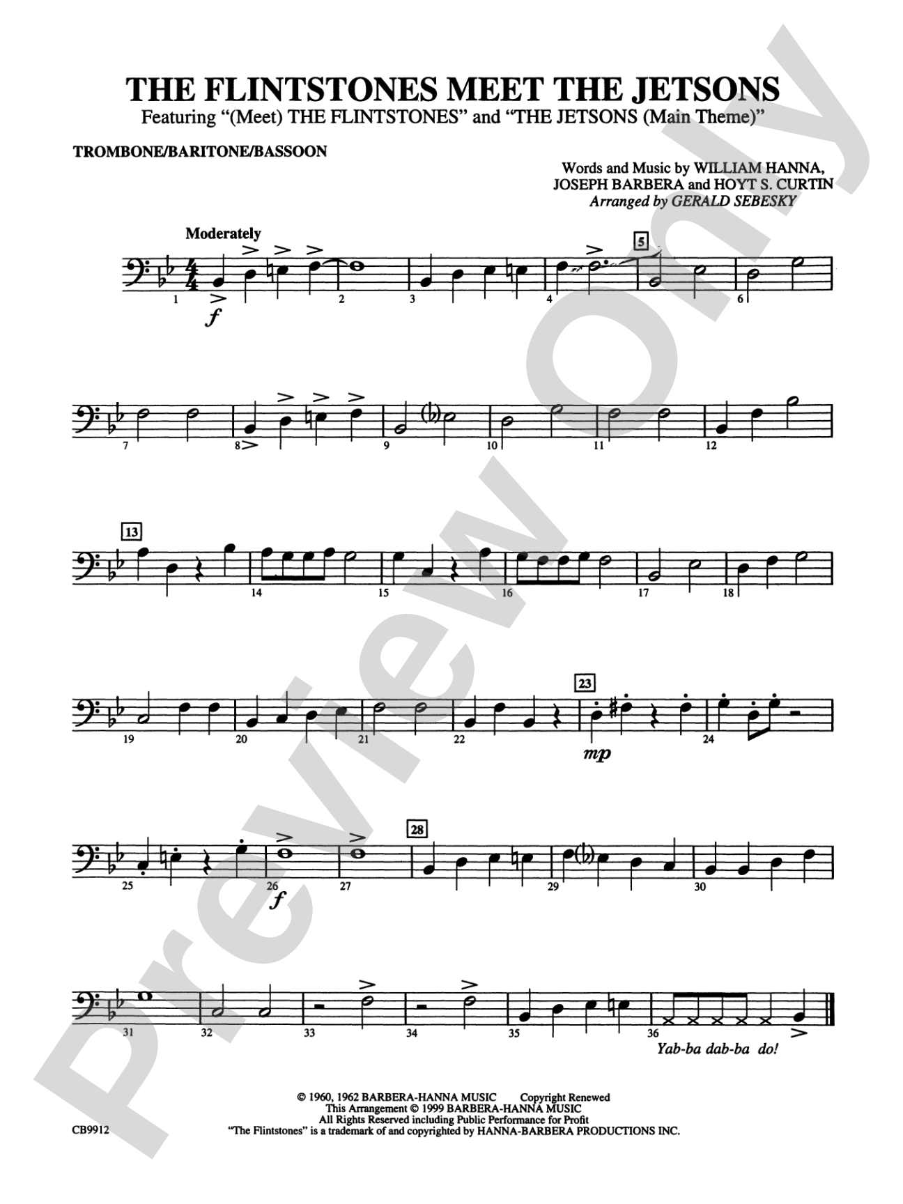 The Flintstones Meet the Jetsons: 1st Trombone