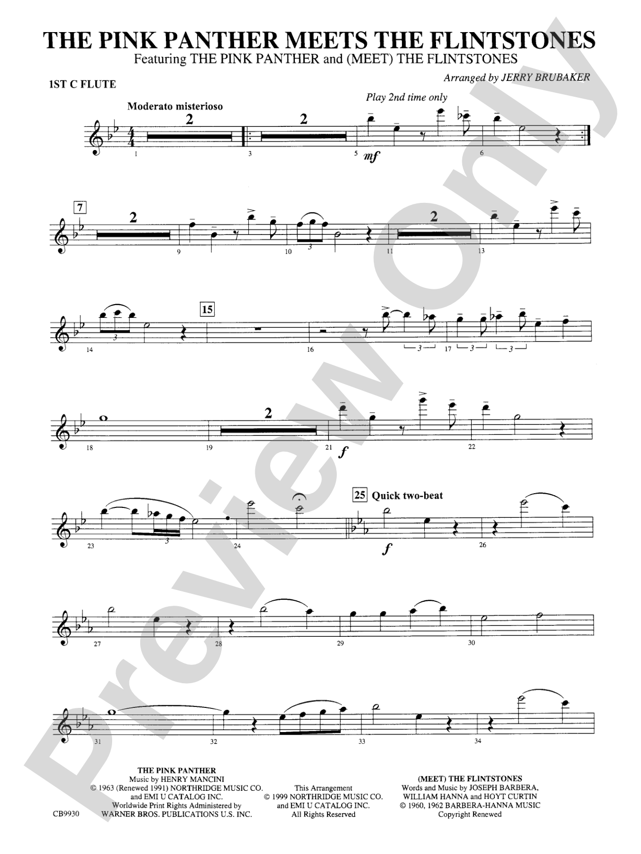 The Pink Panther Meets the Flintstones: Flute