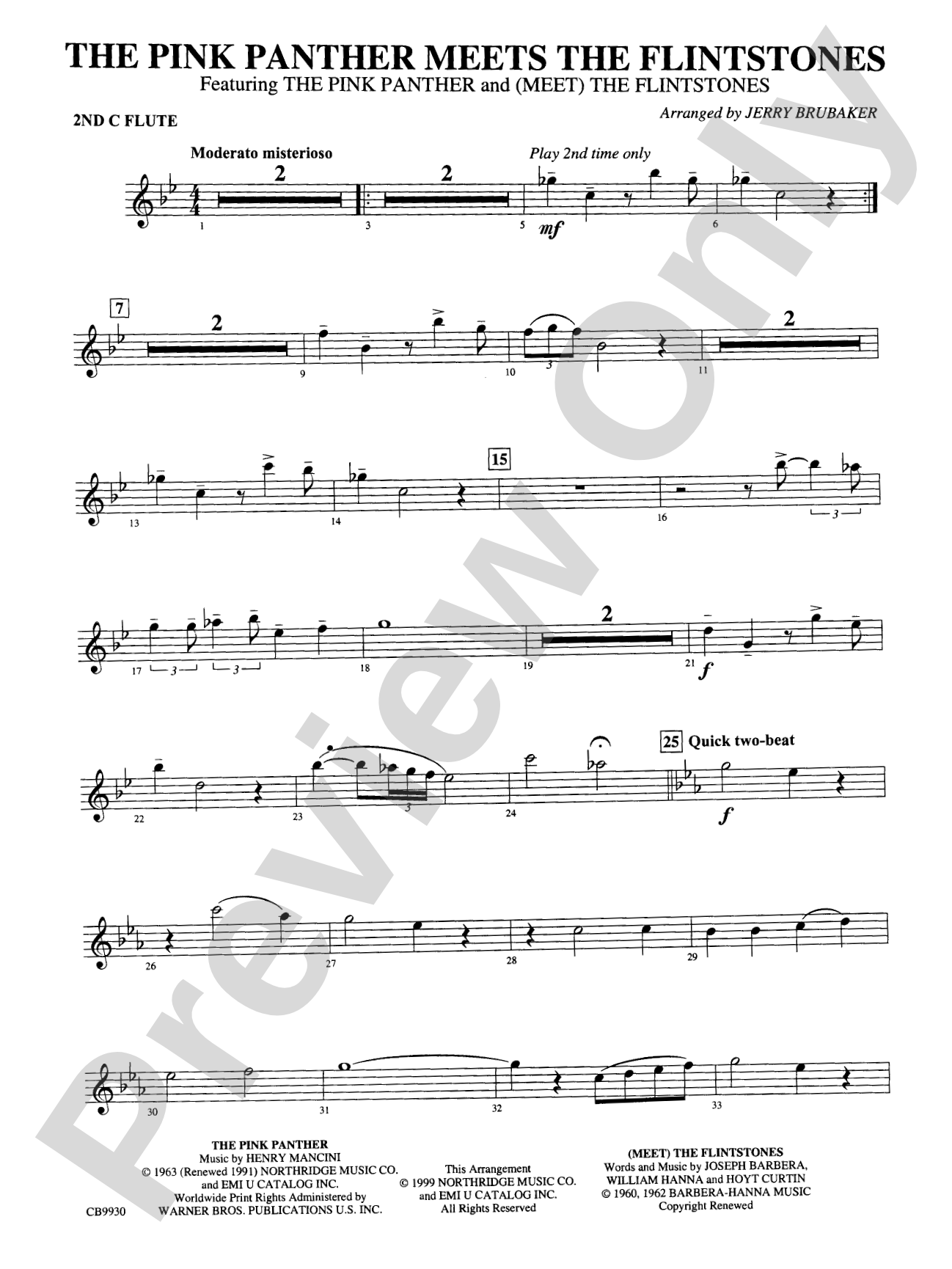 The Pink Panther Meets the Flintstones: 2nd Flute