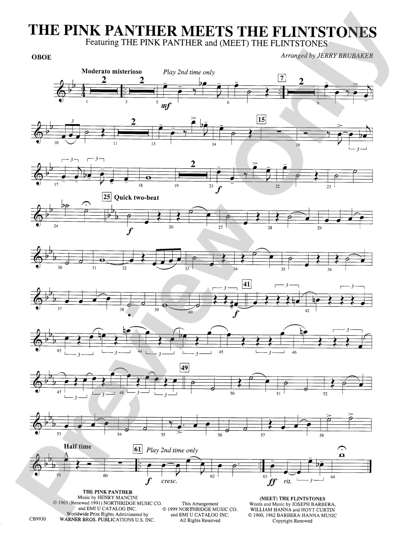 The Pink Panther Meets the Flintstones: Oboe