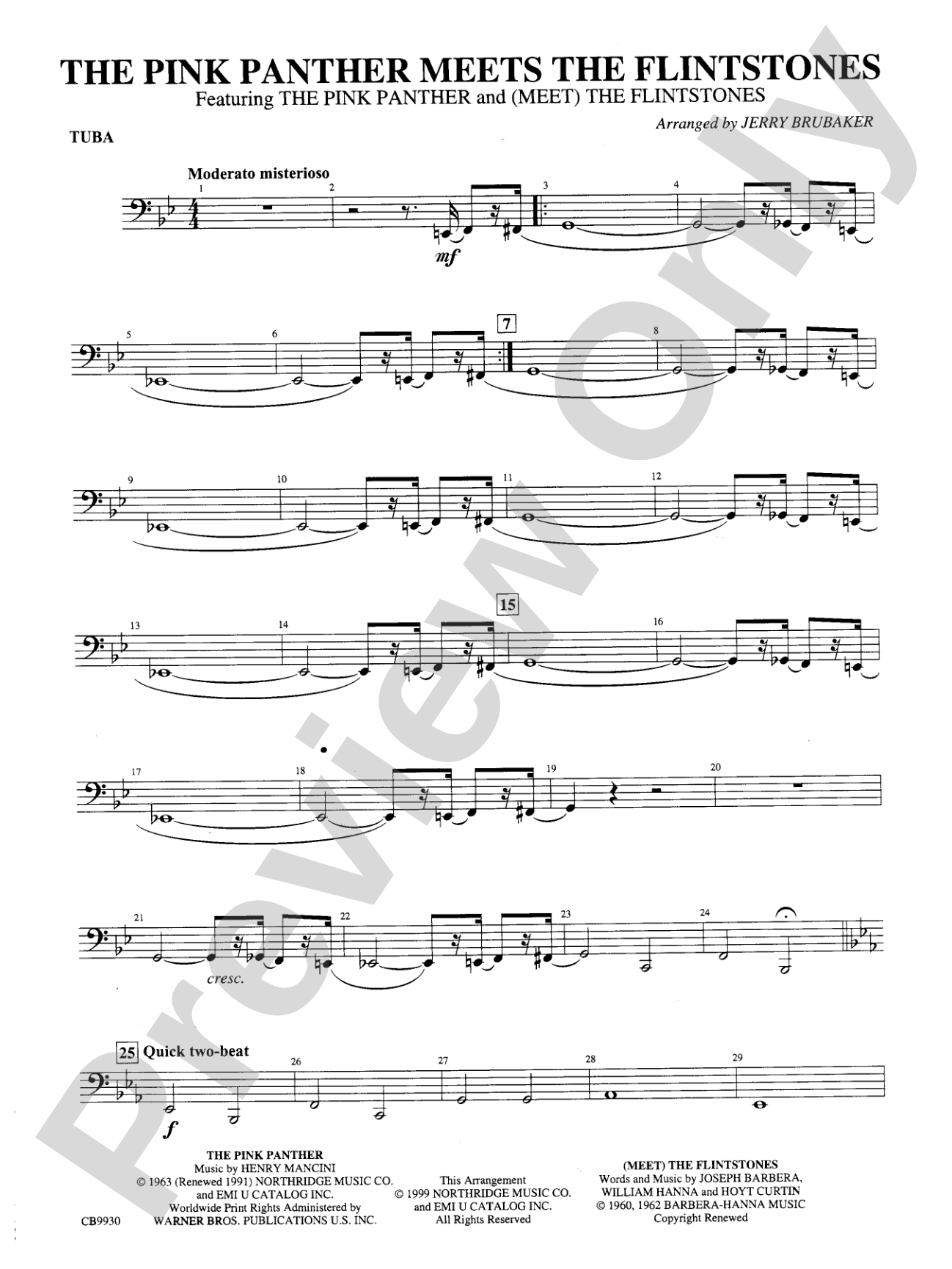 The Pink Panther Meets the Flintstones: Tuba