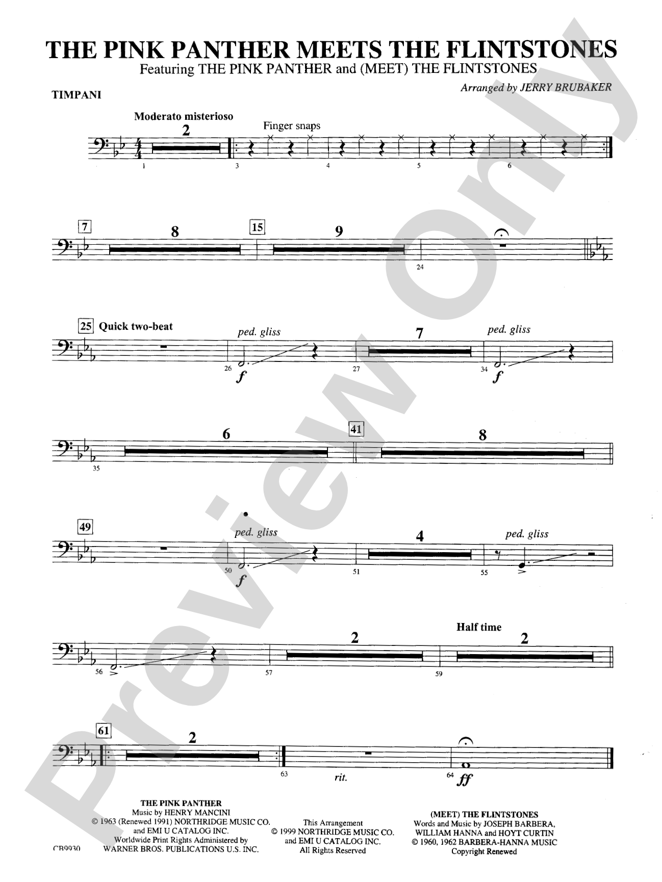 The Pink Panther Meets the Flintstones: Timpani