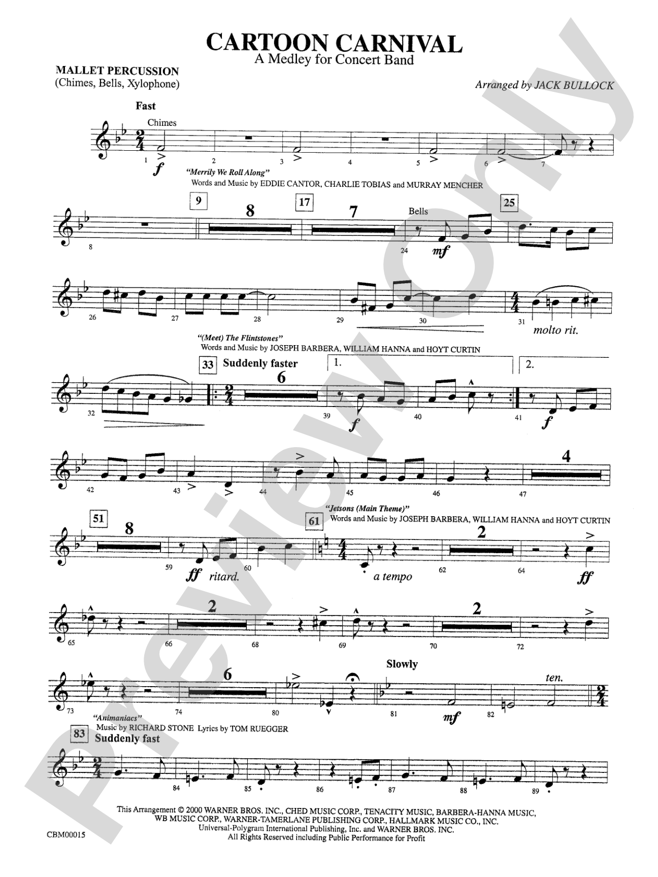 Cartoon Carnival (Medley): Mallets