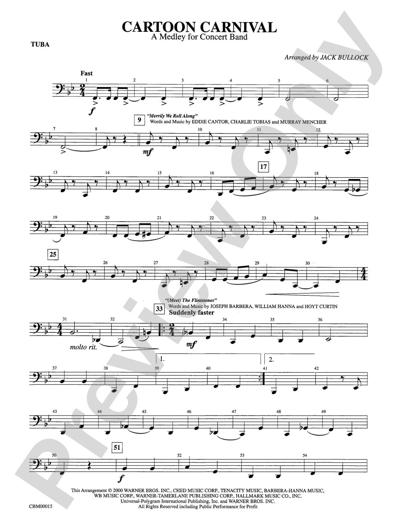Cartoon Carnival (Medley): Tuba