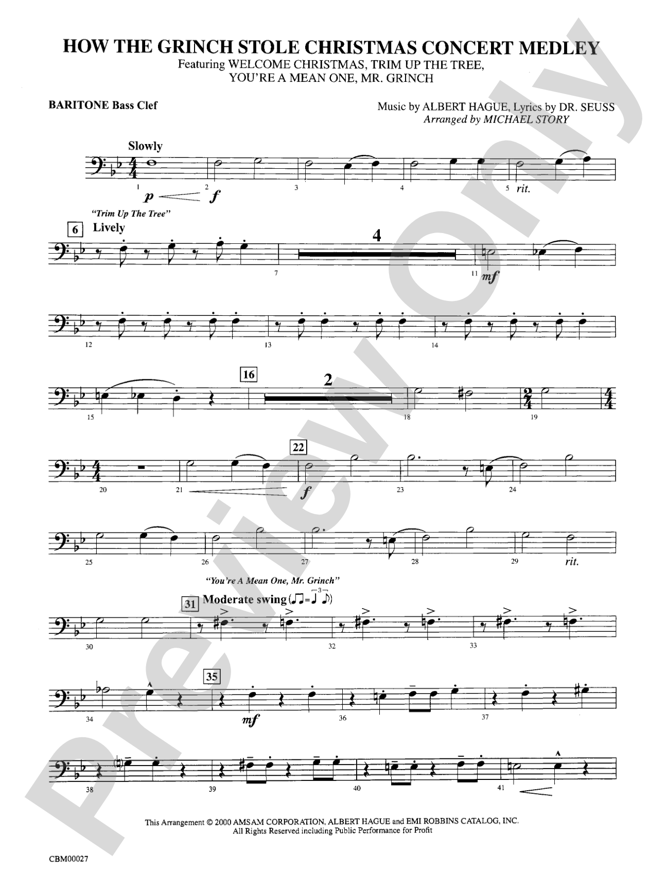 How the Grinch Stole Christmas: Baritone B.C.