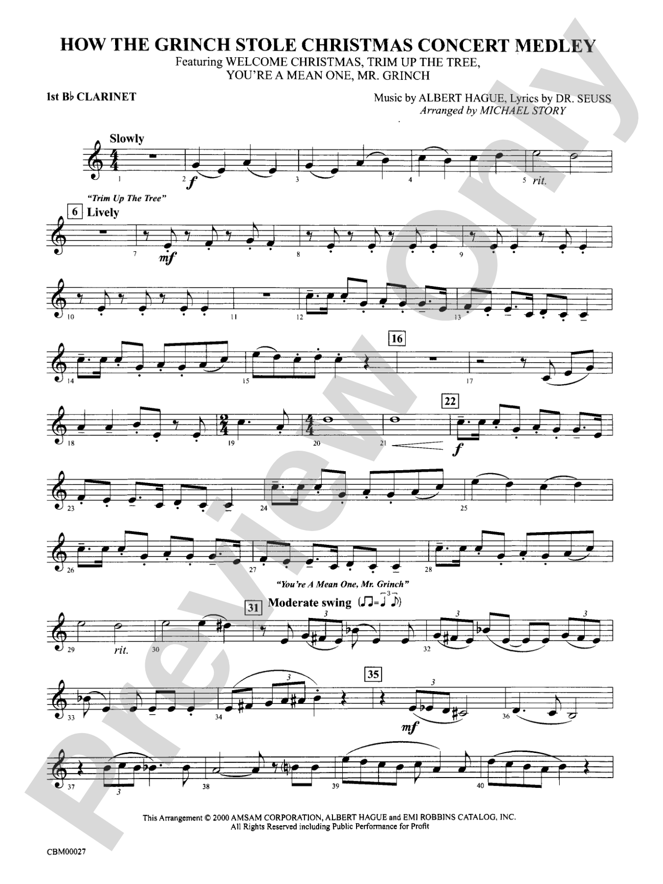 How the Grinch Stole Christmas: 1st B-flat Clarinet