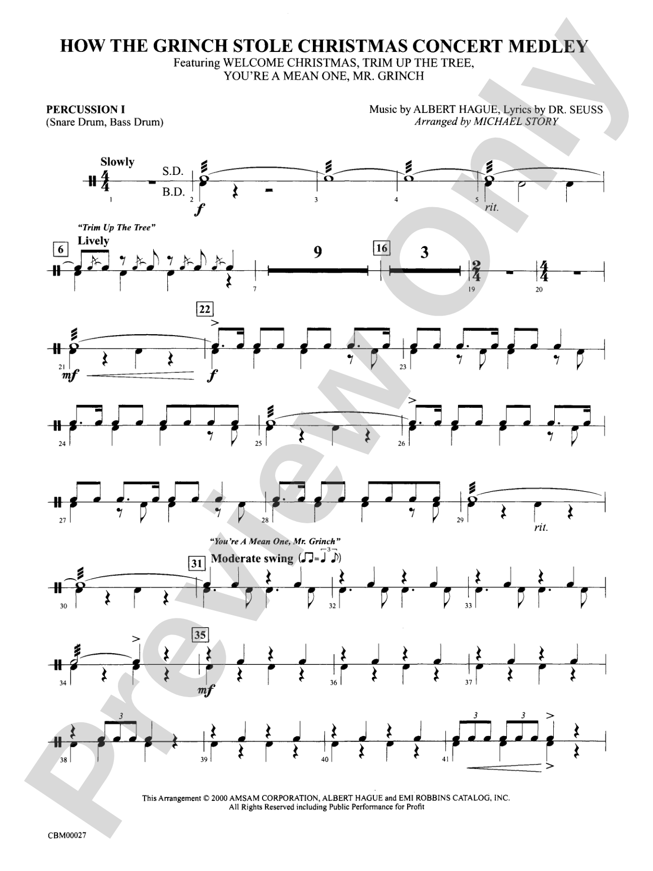 How the Grinch Stole Christmas: 1st Percussion