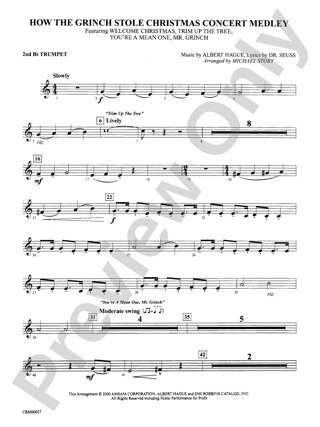 How the Grinch Stole Christmas: 2nd B-flat Trumpet
