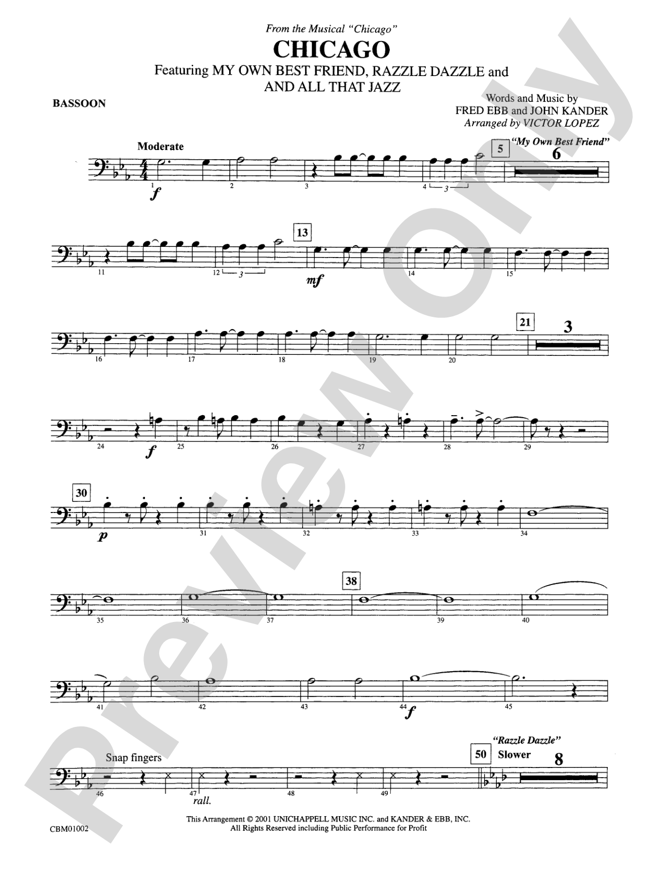 Chicago! (from the Musical Chicago!): Bassoon