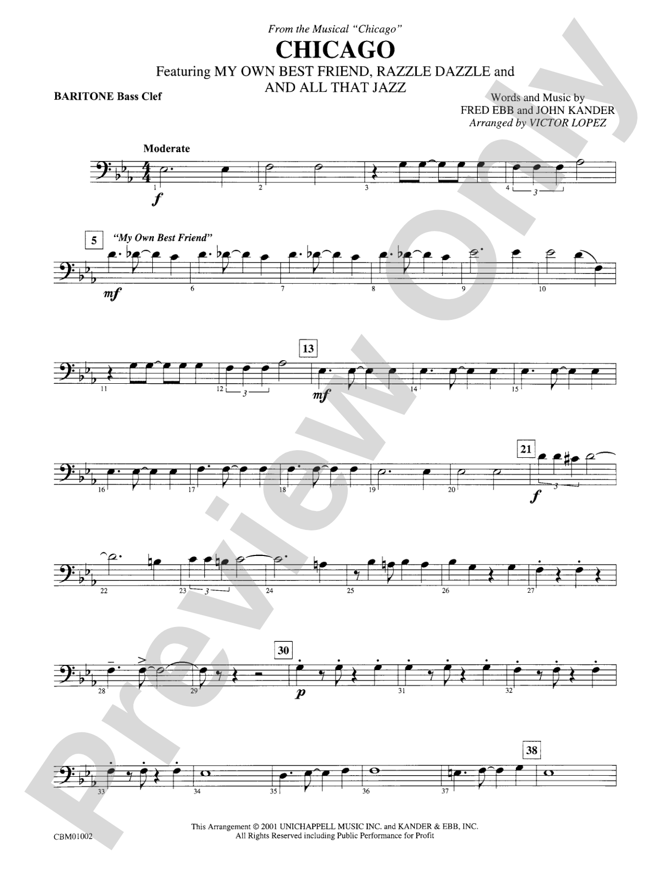 Chicago! (from the Musical Chicago!): Baritone B.C.
