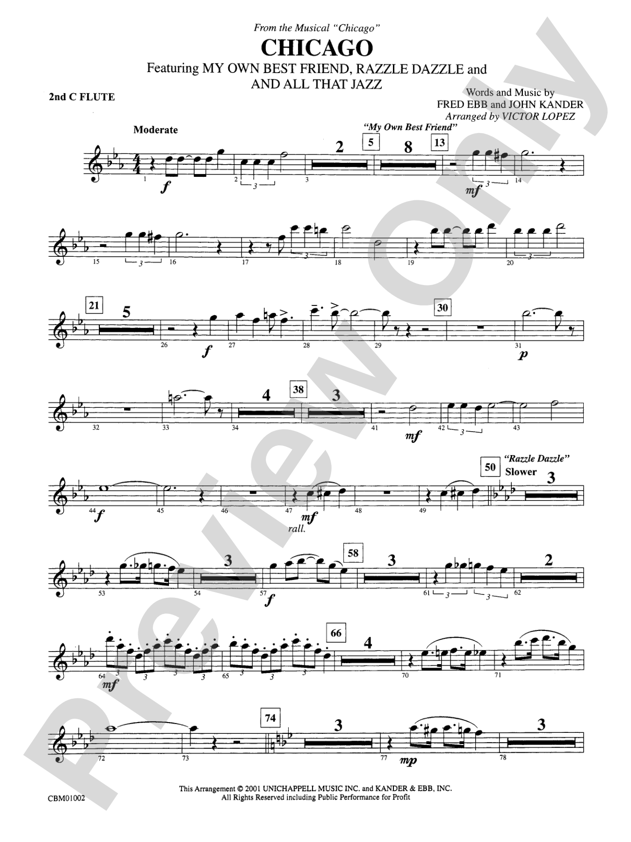 Chicago! (from the Musical Chicago!): 2nd Flute
