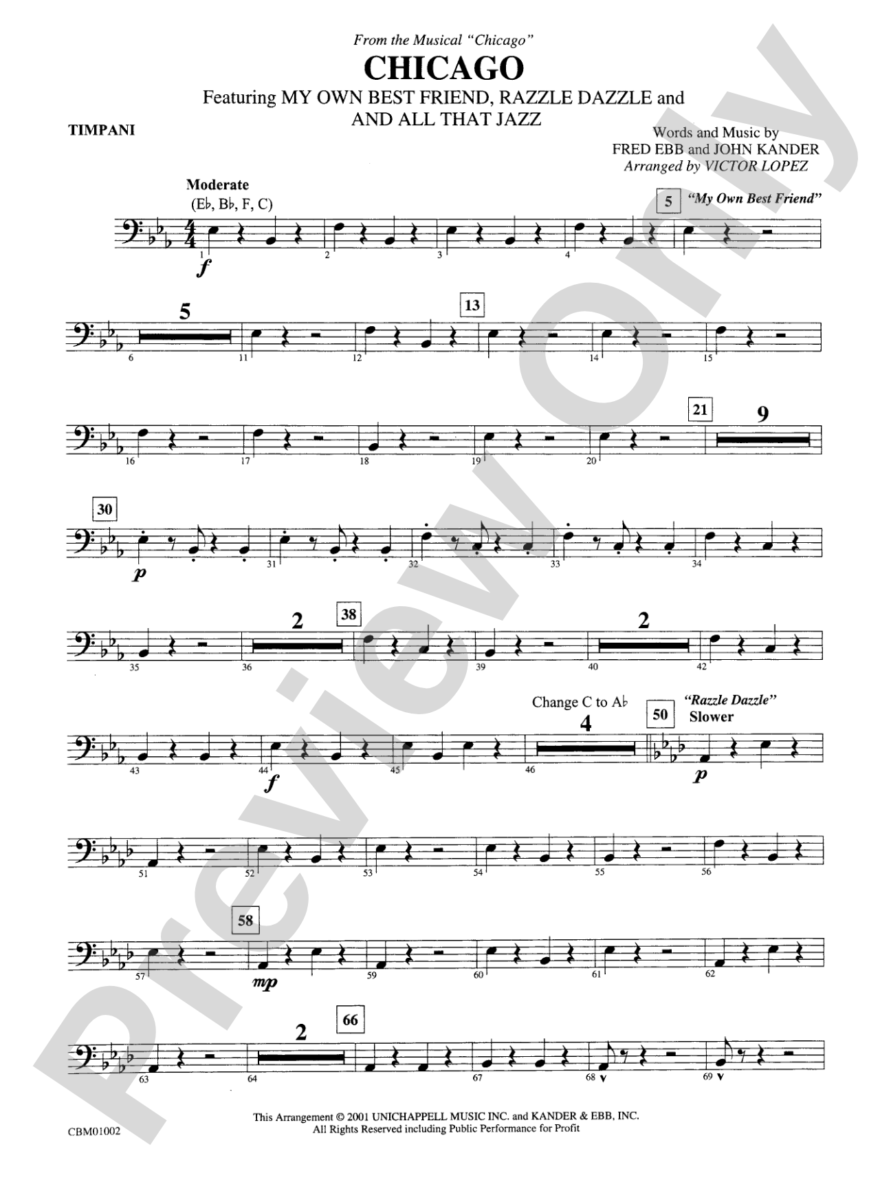 Chicago! (from the Musical Chicago!): Timpani