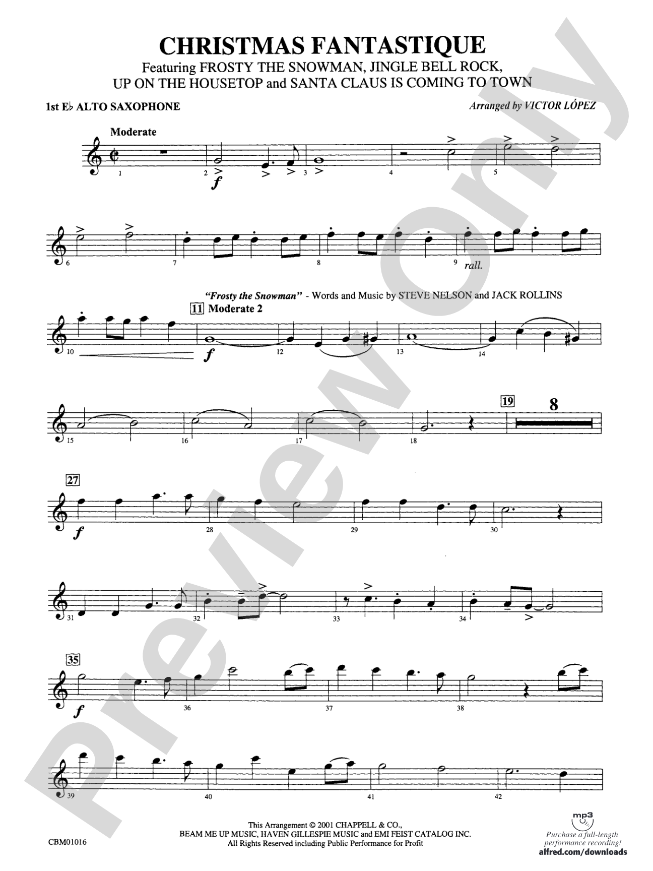 Christmas Fantastique (Medley): E-flat Alto Saxophone
