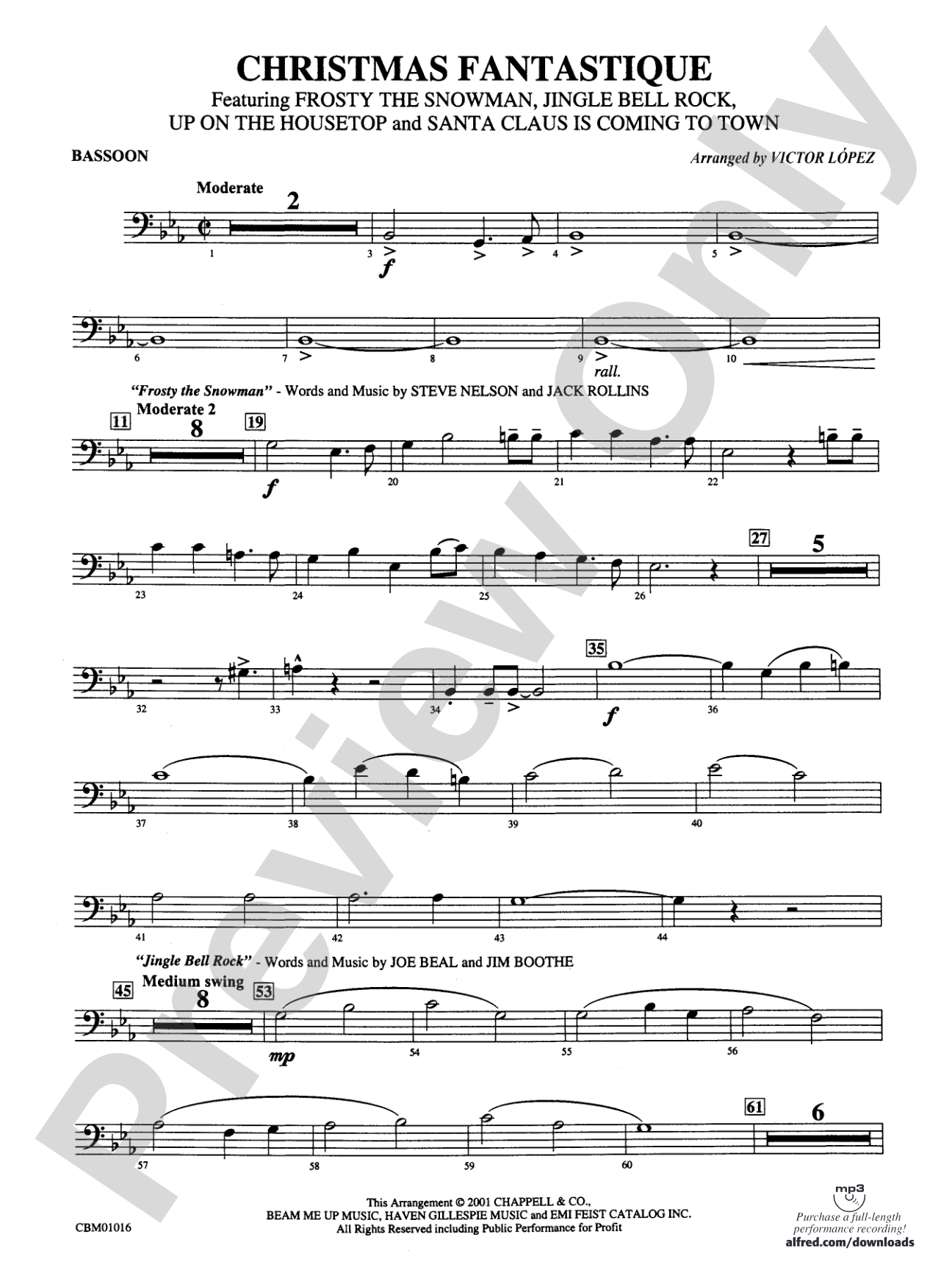 Christmas Fantastique (Medley): Bassoon