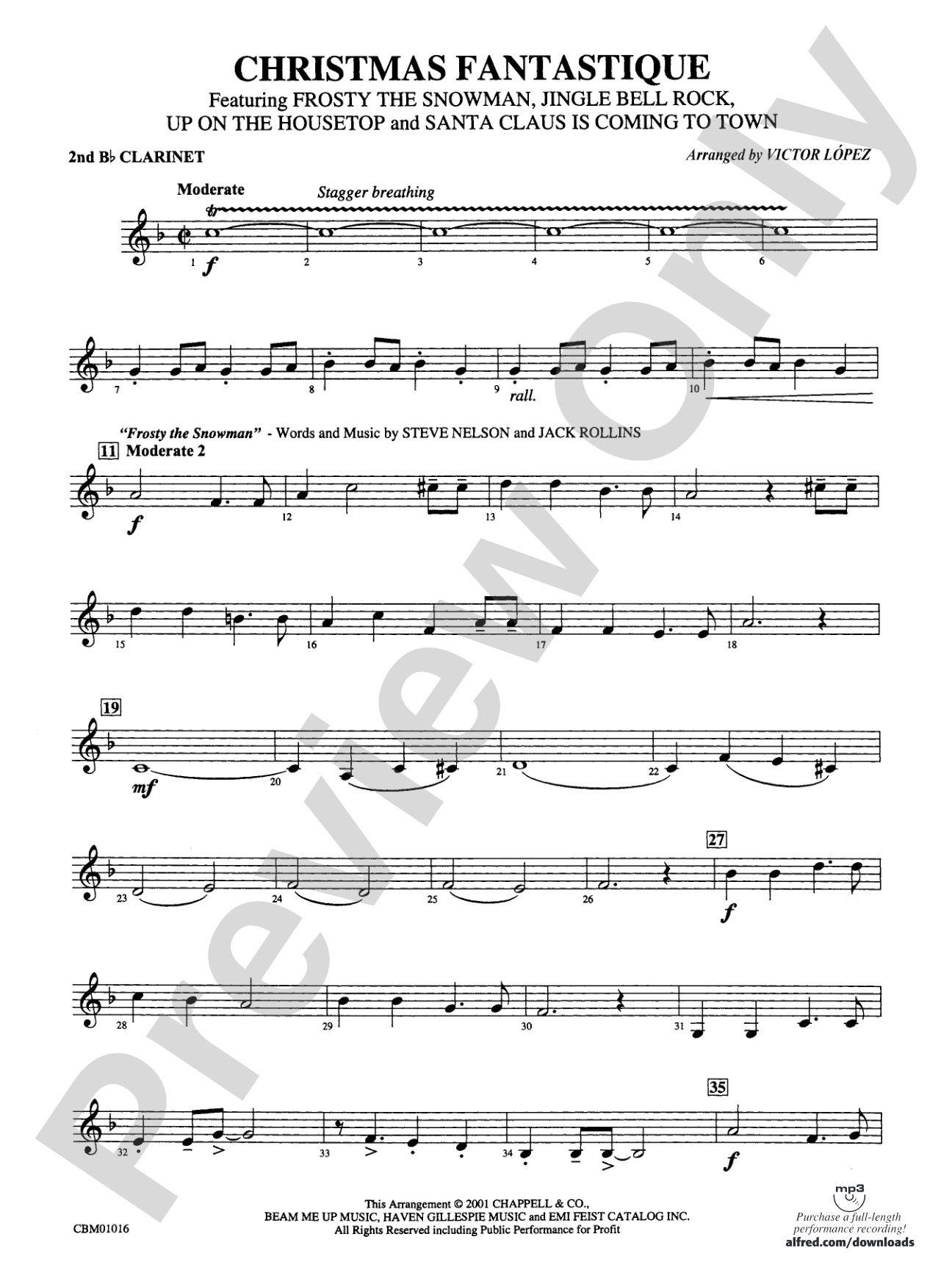 Christmas Fantastique (Medley): 2nd B-flat Clarinet