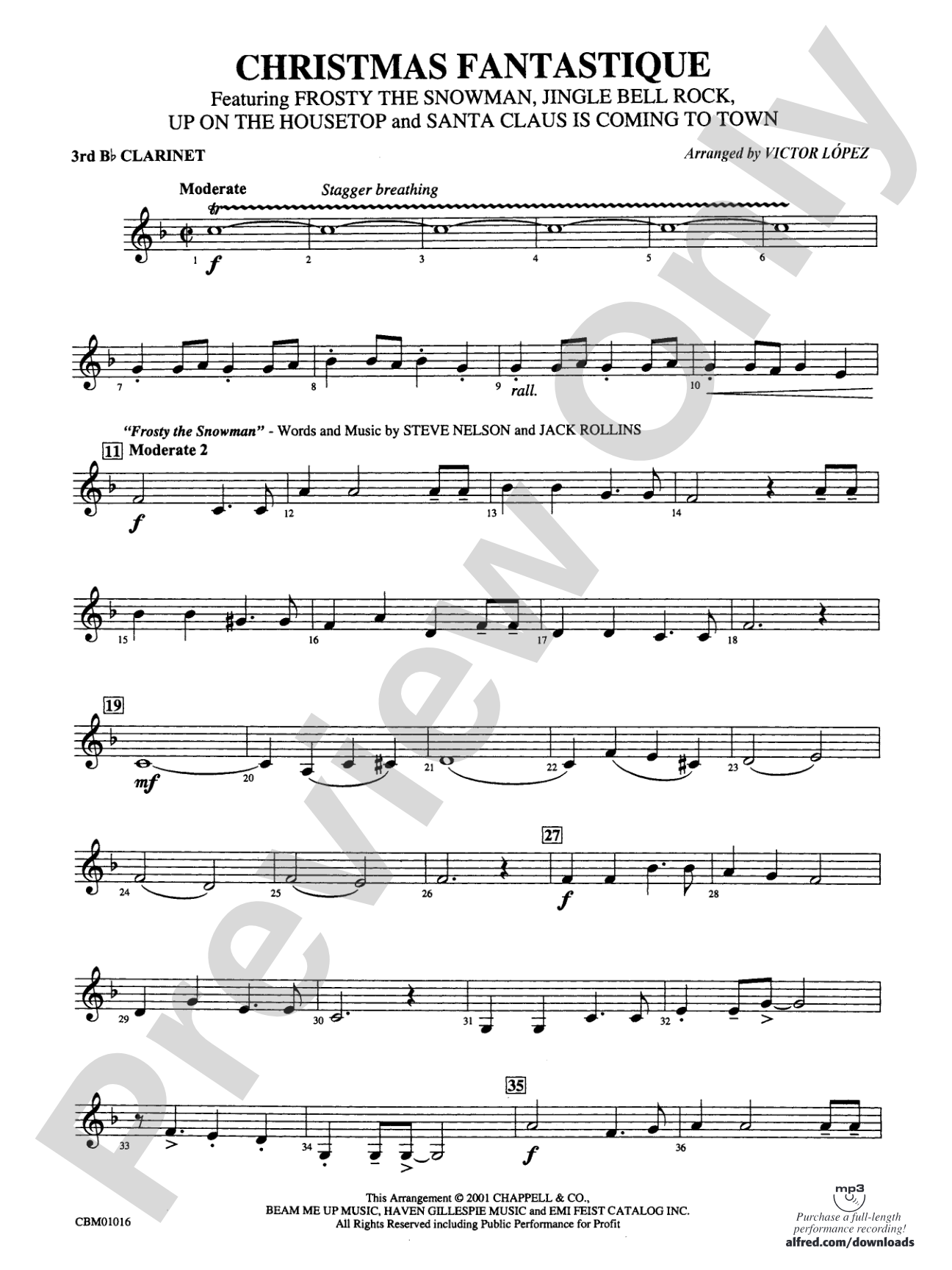 Christmas Fantastique (Medley): 3rd B-flat Clarinet
