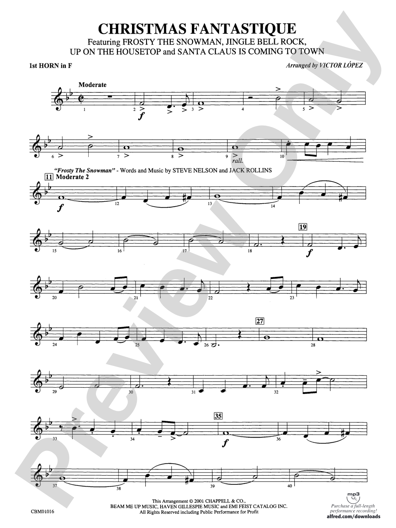 Christmas Fantastique (Medley): 1st F Horn