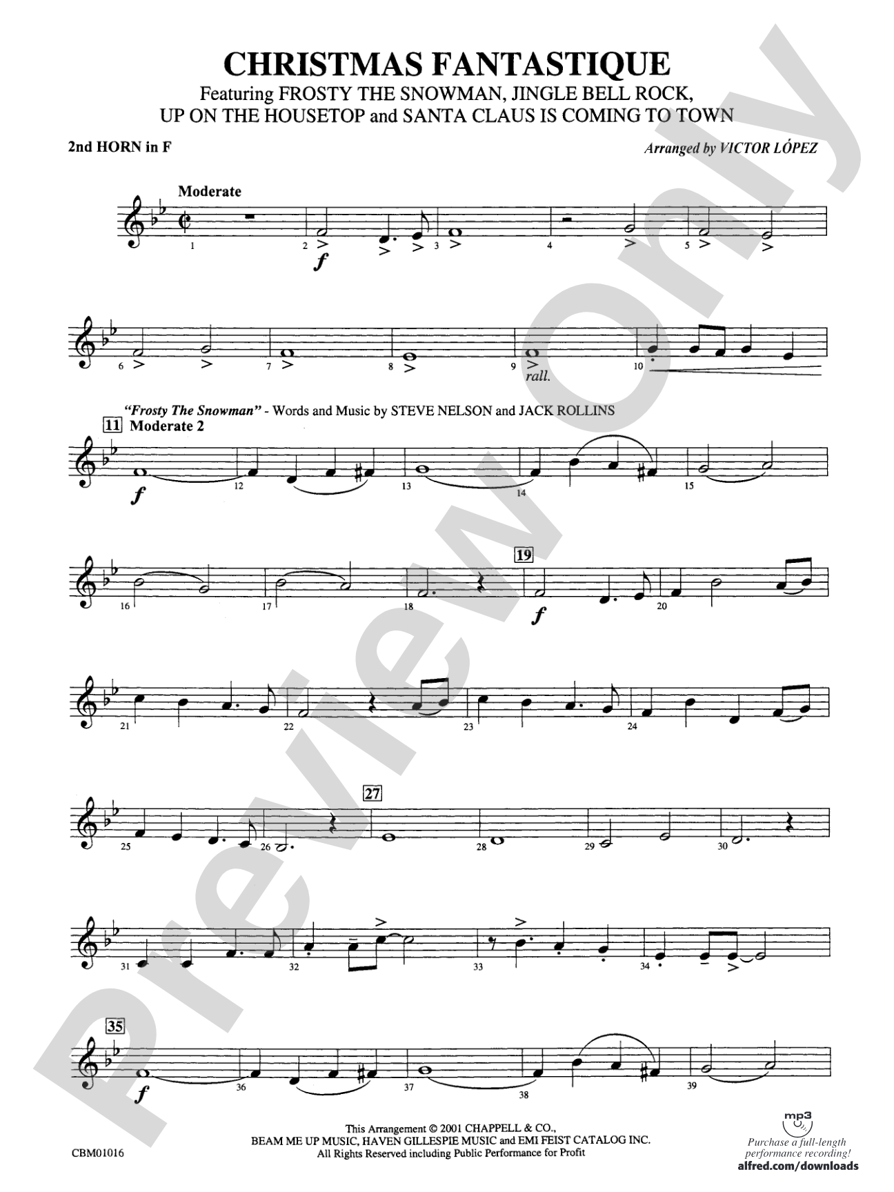 Christmas Fantastique (Medley): 2nd F Horn