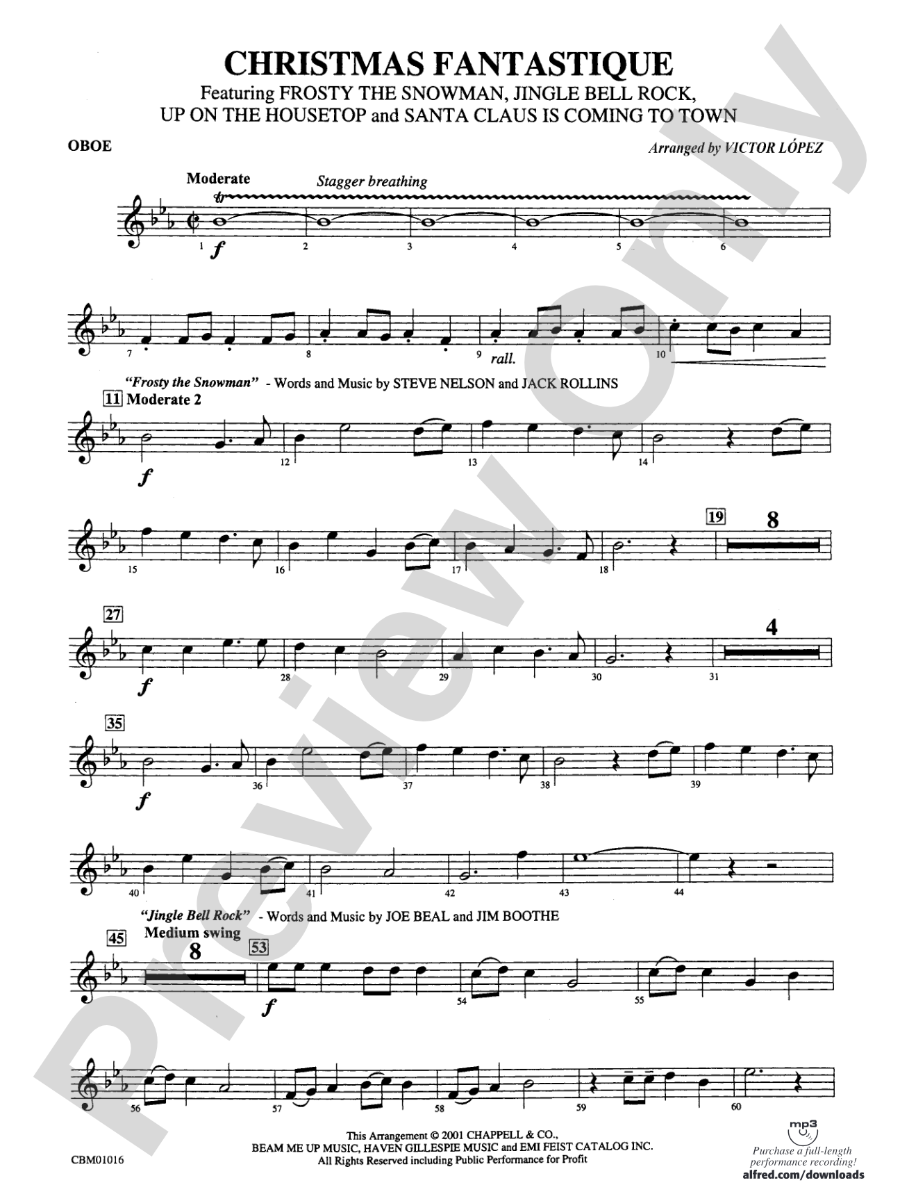 Christmas Fantastique (Medley): Oboe