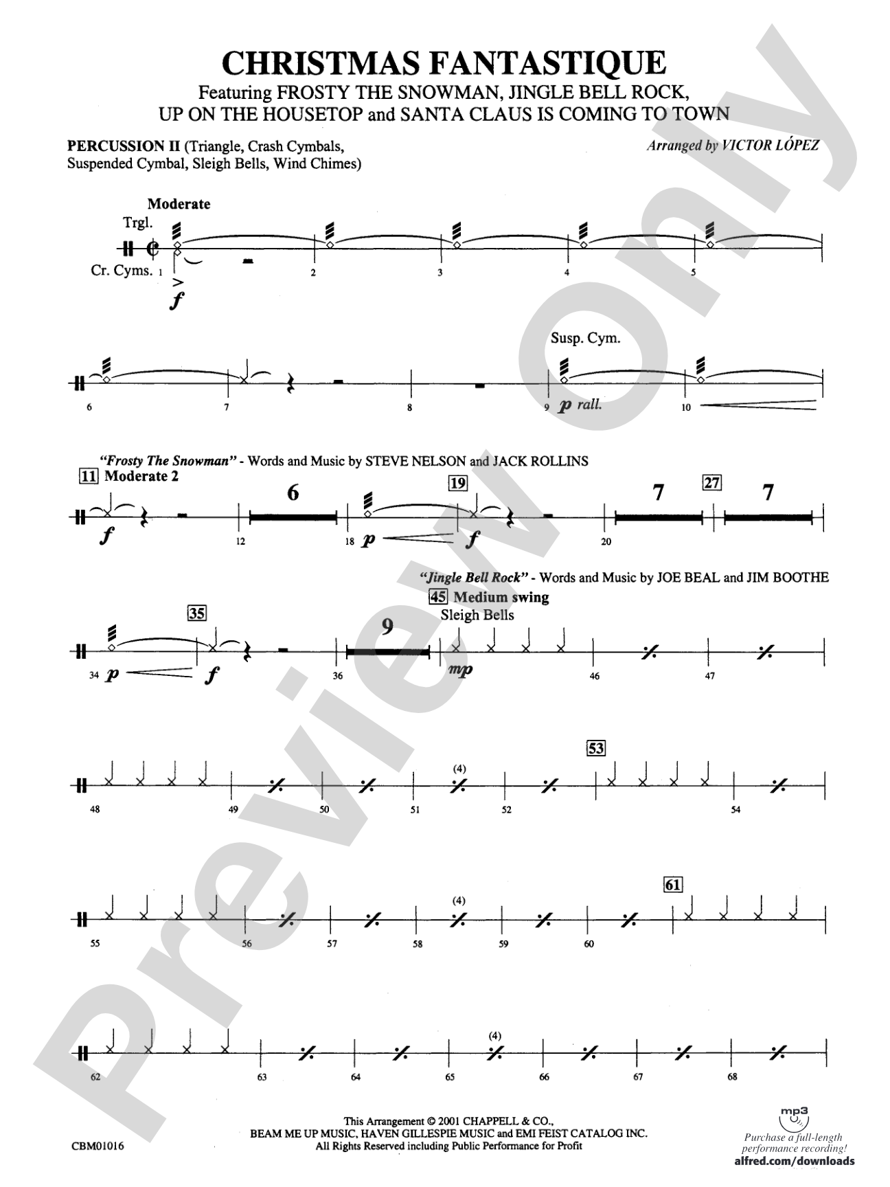 Christmas Fantastique (Medley): 2nd Percussion
