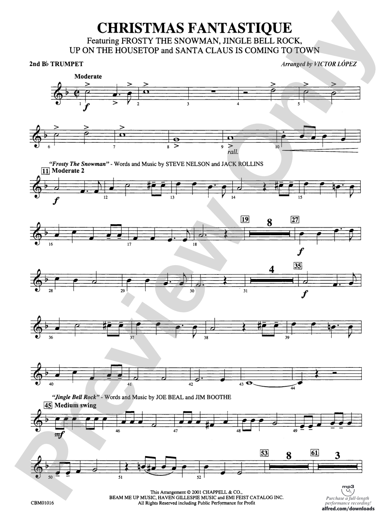 Christmas Fantastique (Medley): 2nd B-flat Trumpet