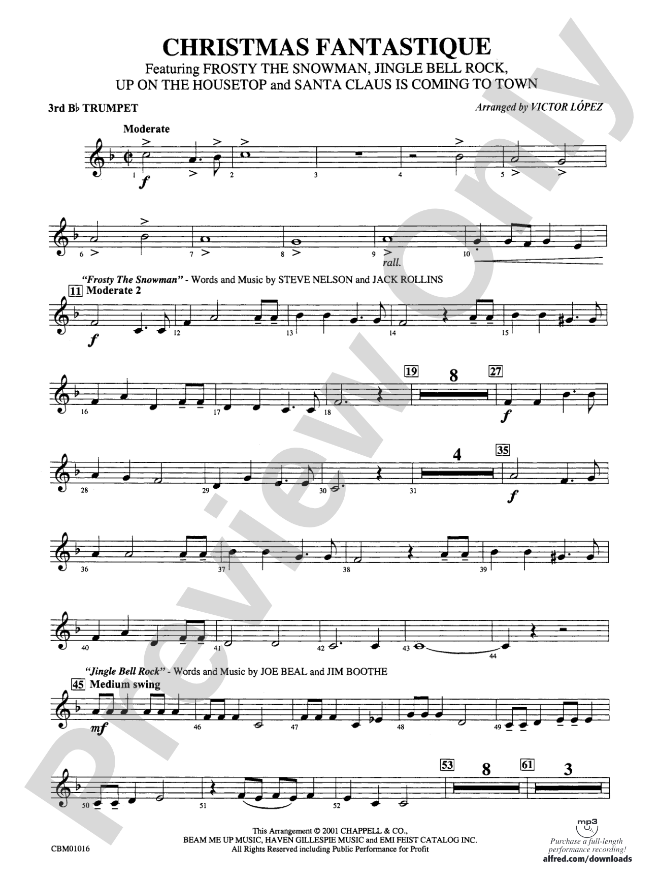 Christmas Fantastique (Medley): 3rd B-flat Trumpet