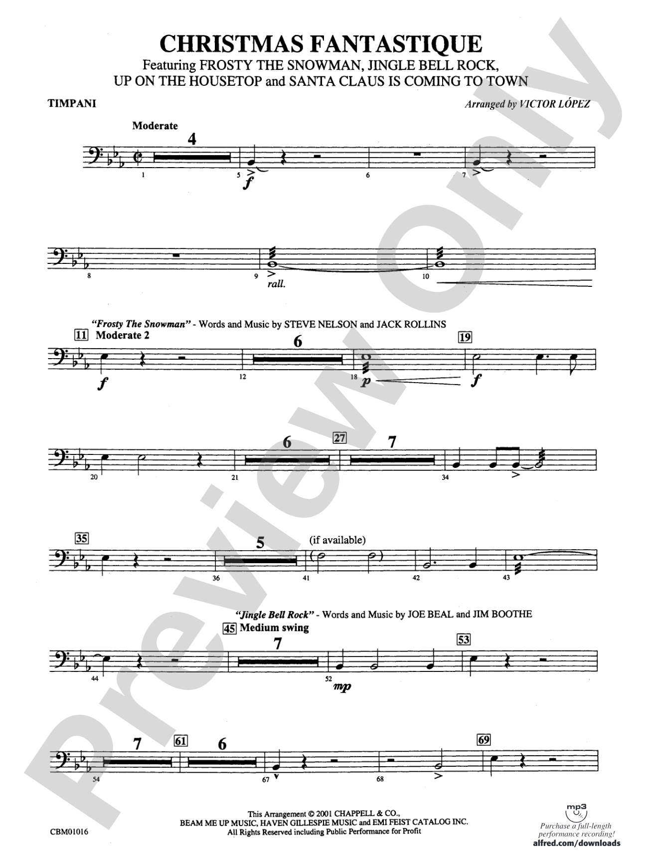 Christmas Fantastique (Medley): Timpani