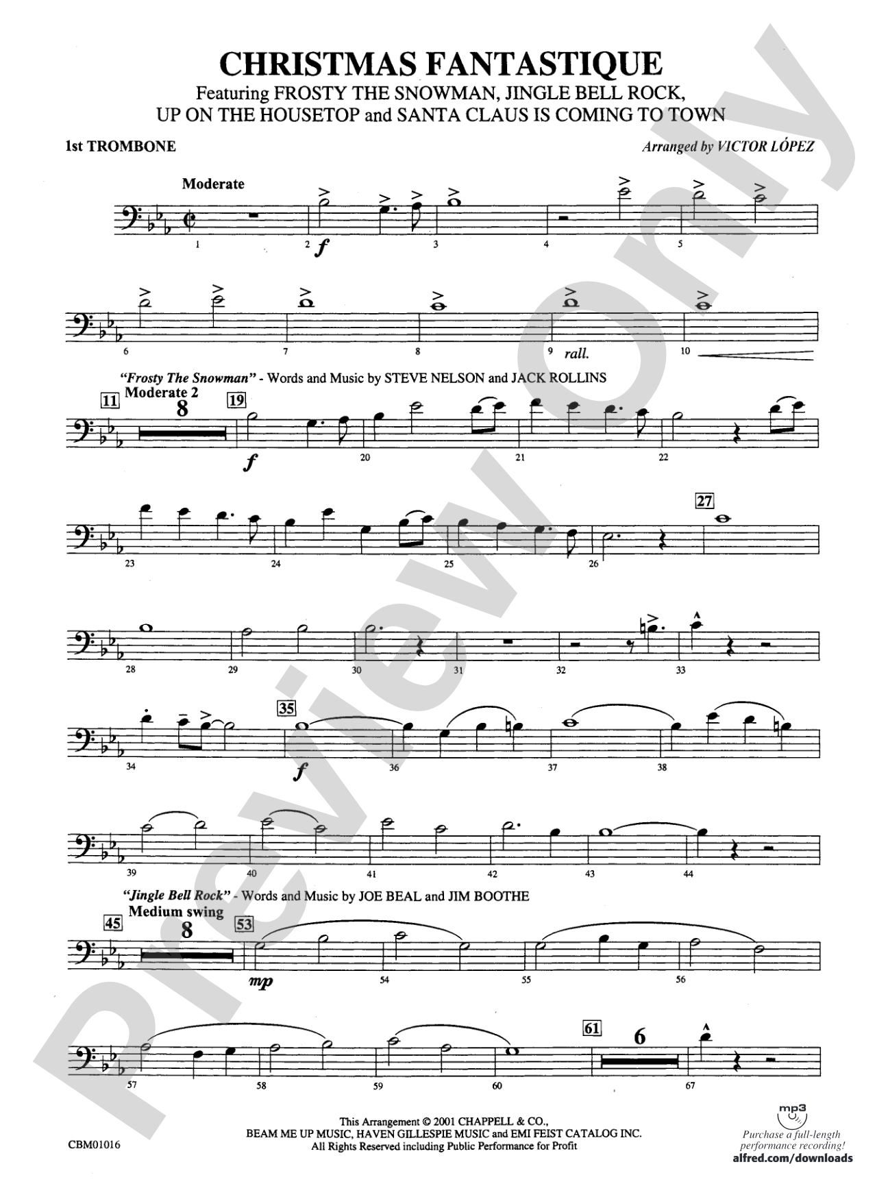 Christmas Fantastique (Medley): 1st Trombone