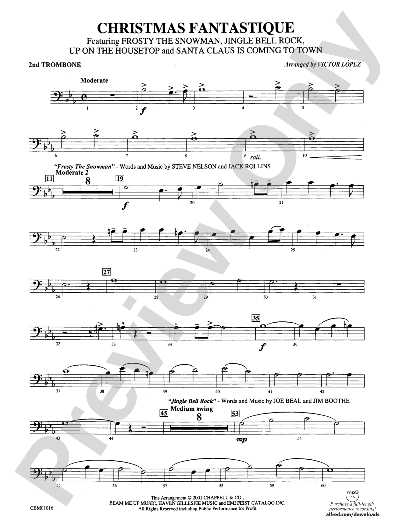 Christmas Fantastique (Medley): 2nd Trombone