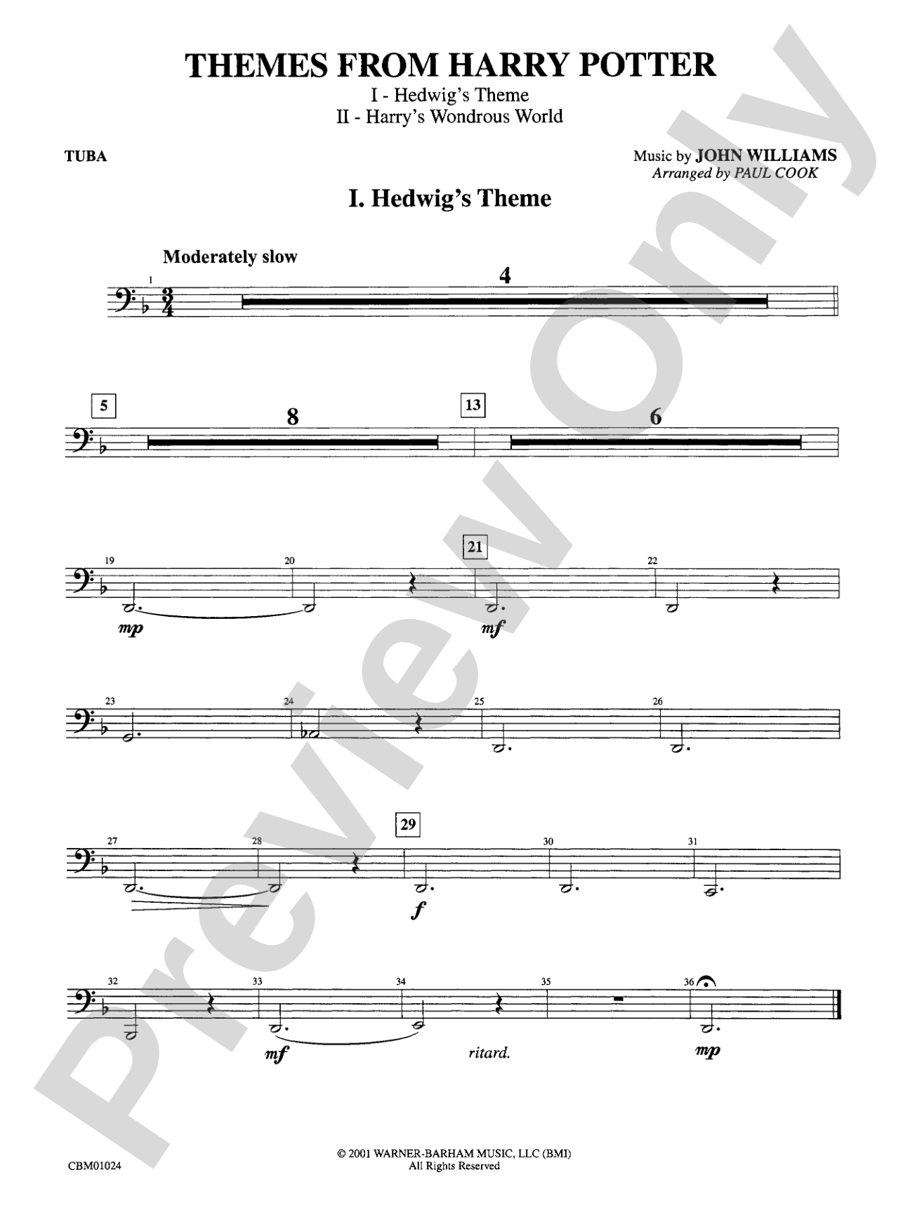 Harry Potter, Themes from: Tuba