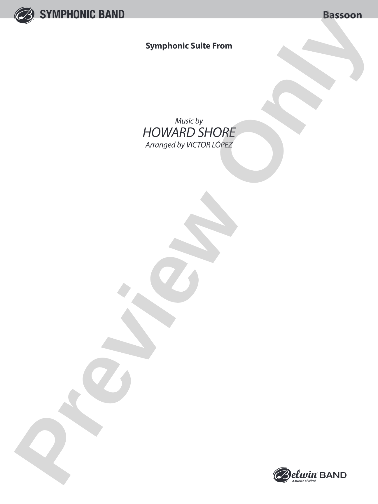 The Lord of the Rings: The Fellowship of the Ring, Symphonic Suite from: Bassoon