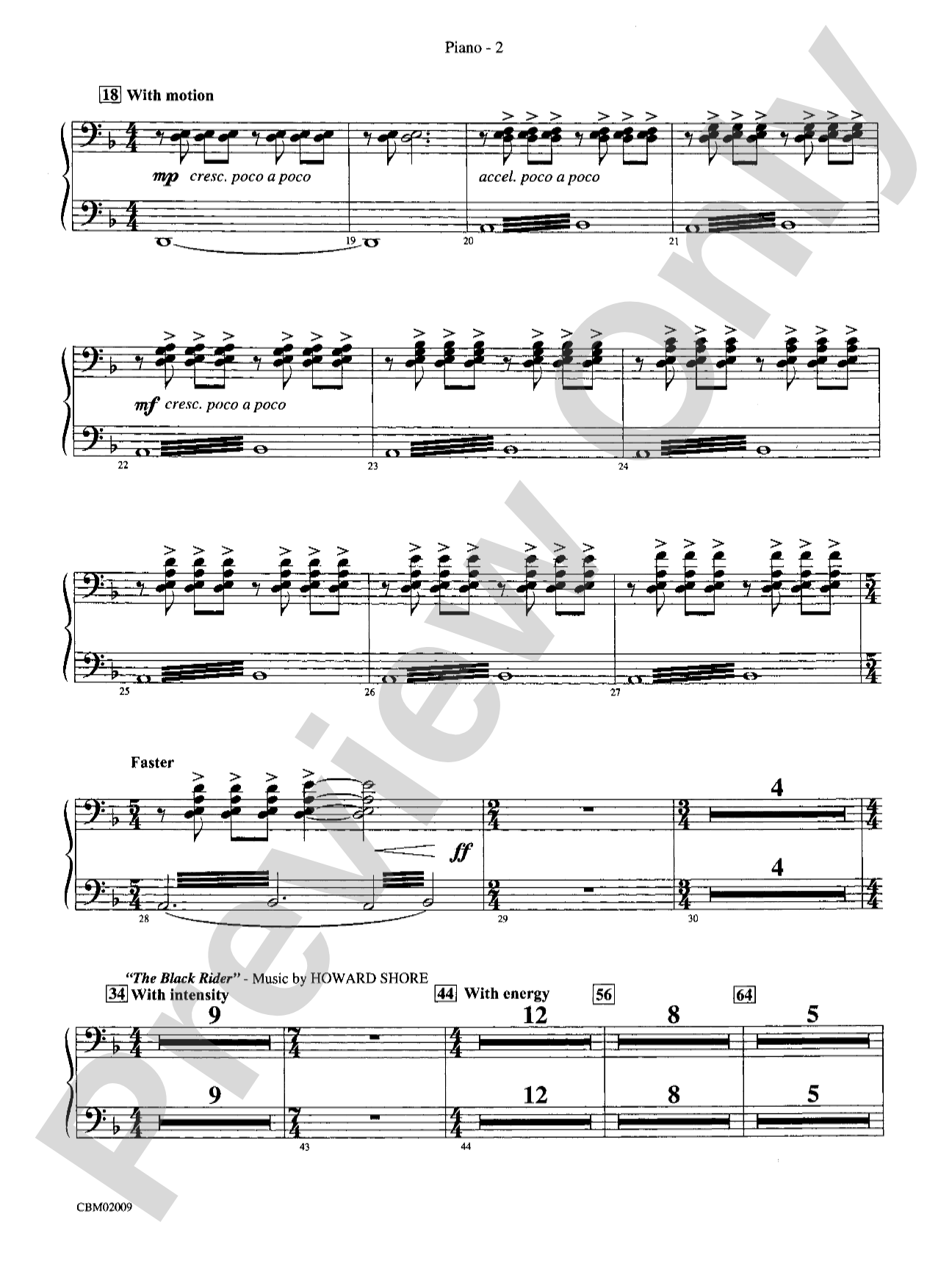 The Lord of the Rings: The Fellowship of the Ring, Symphonic Suite from: Piano Accompaniment