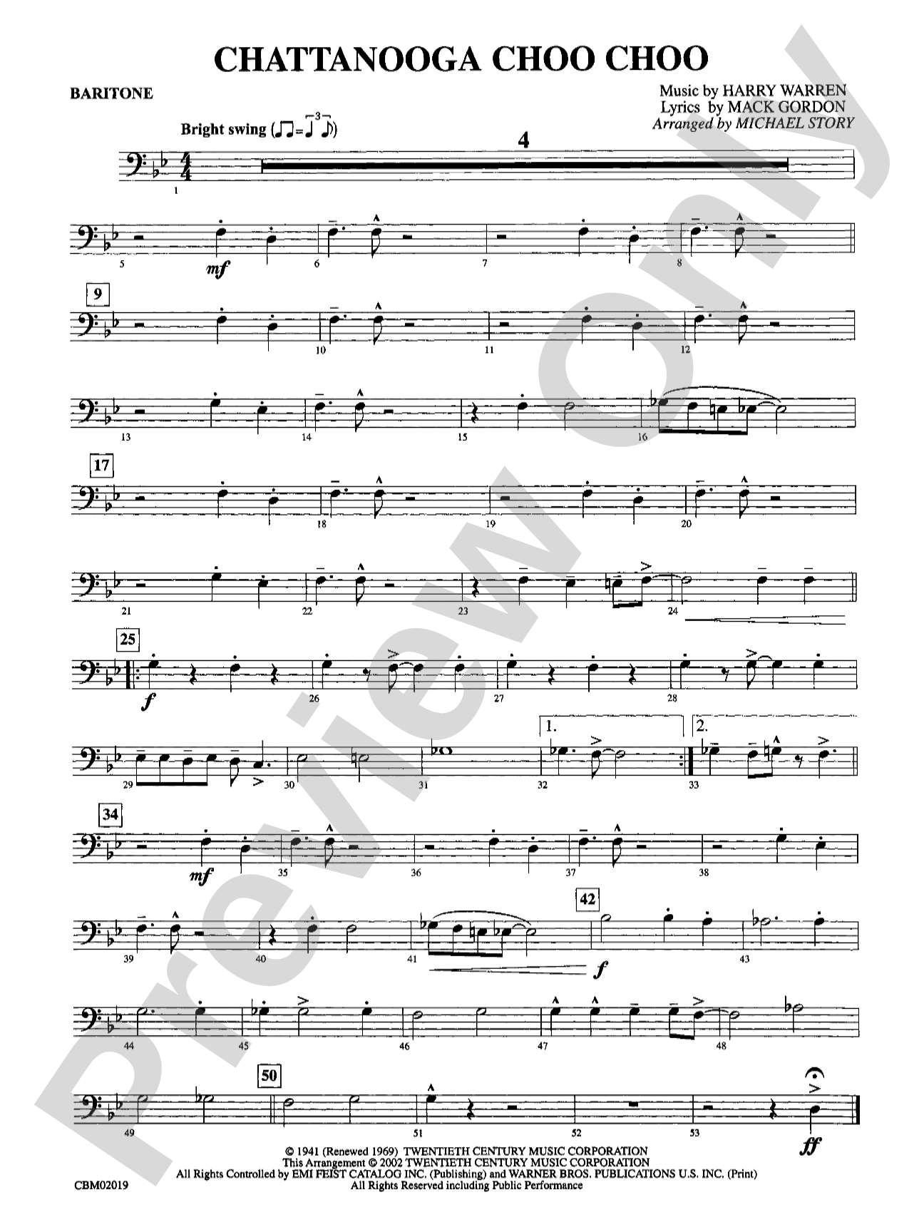 Chattanooga Choo Choo: Baritone B.C.