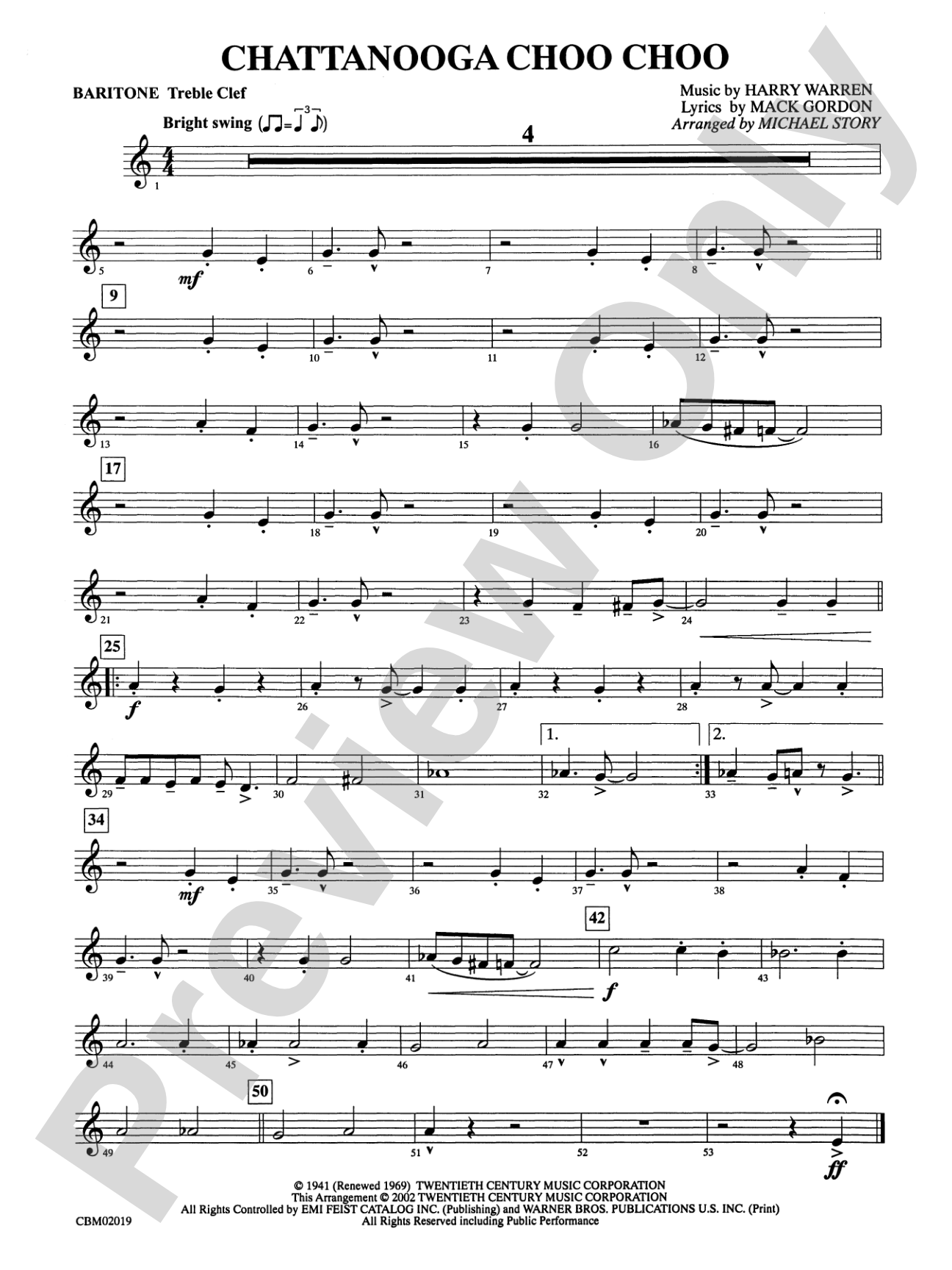 Chattanooga Choo Choo: Baritone T.C.