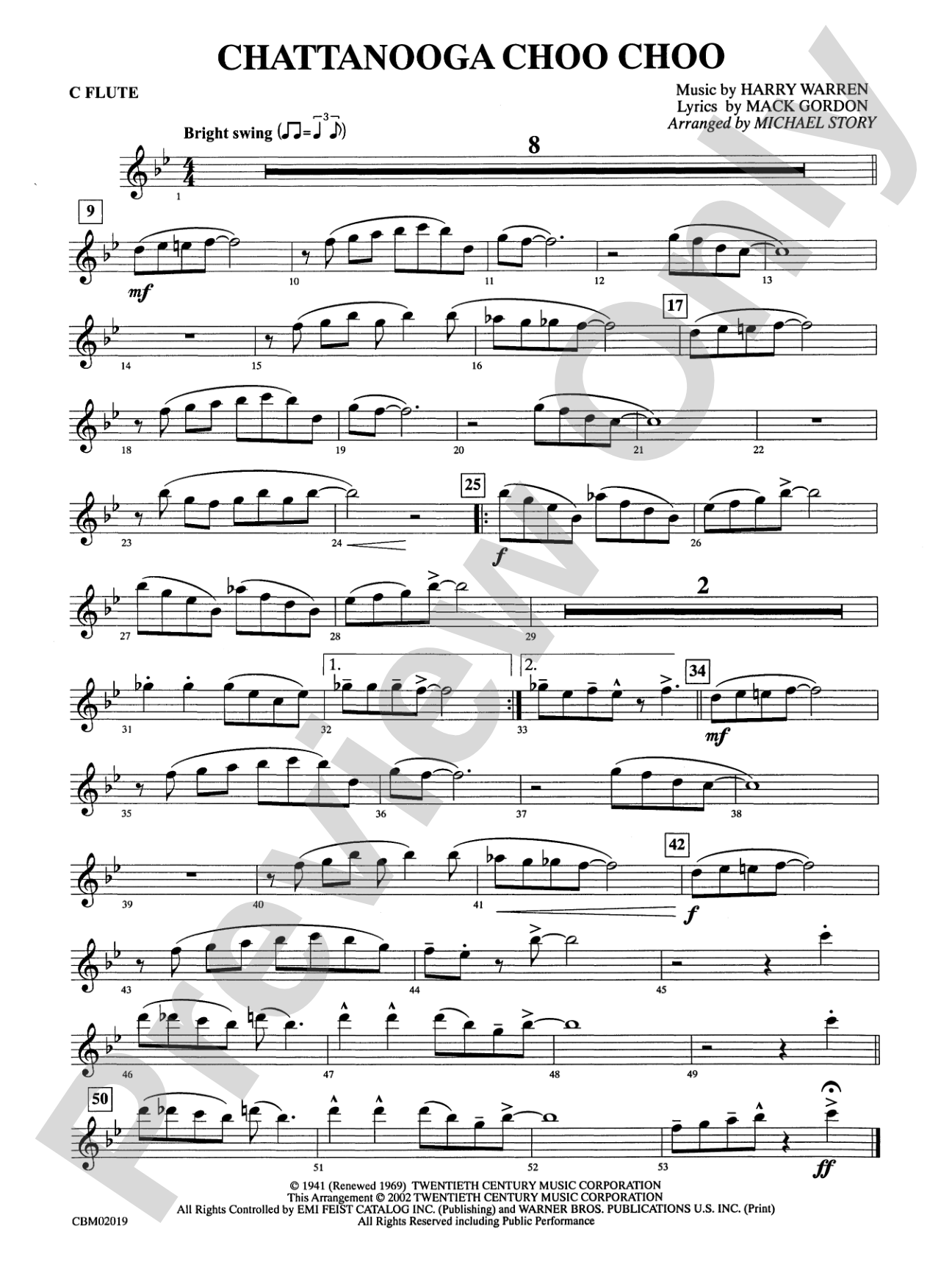 Chattanooga Choo Choo: Flute